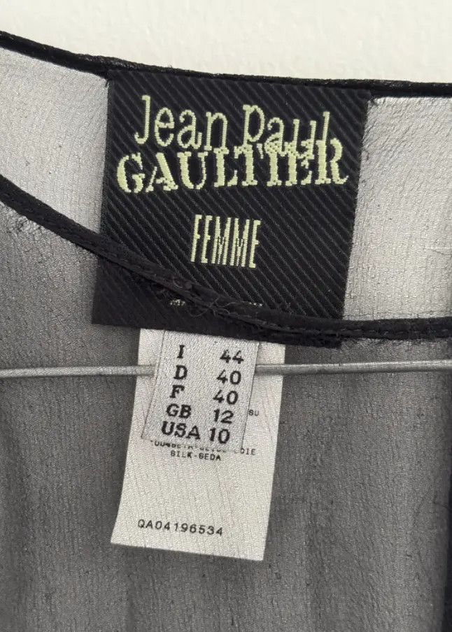 Jean Paul Gaultier Jean Paul Gaultier Mesh Top Dress Skirt Tattoo Jacket EX0113 Size L / US 10 / IT 46 - 5 Thumbnail
