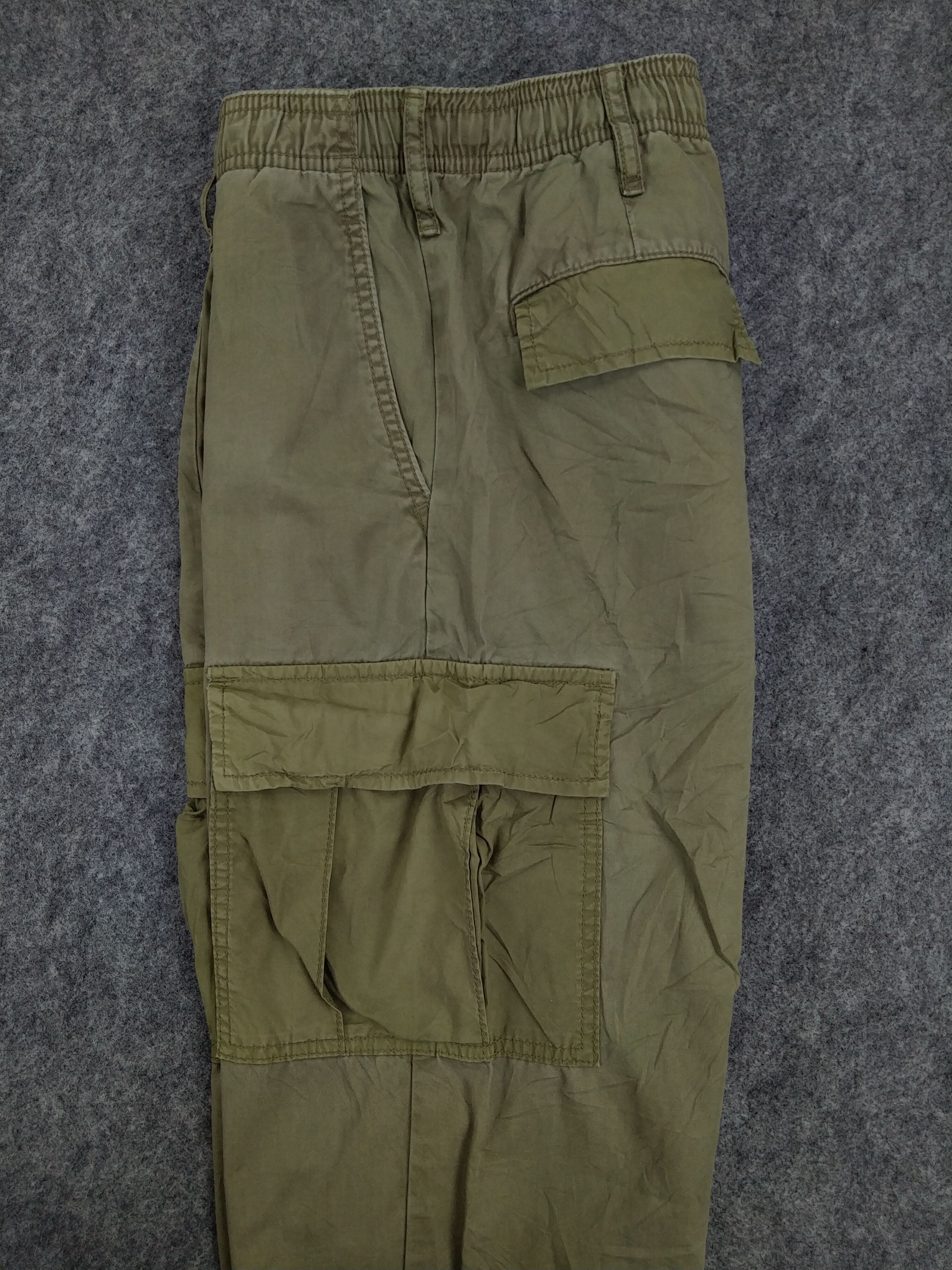 GU Elastic/Drawstring Waist Japanese Brand Cargo Pants -CP063 Size US 30 / EU 46 - 4 Thumbnail