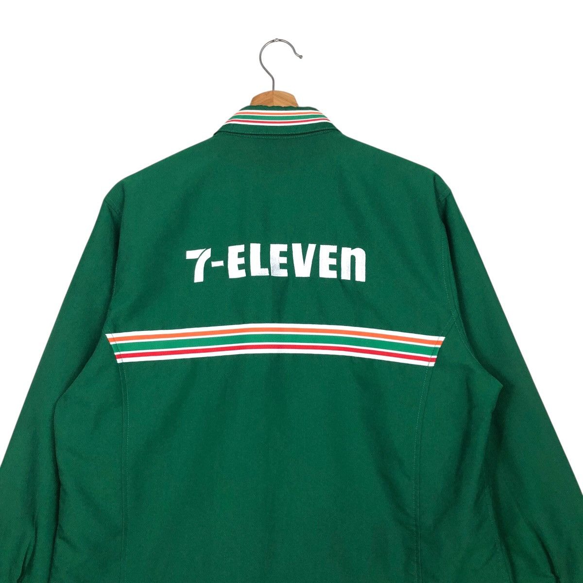 Japanese Brand Vintage 7-Eleven Employee Uniform Jacket Green Zip-Up Size US M / EU 48-50 / 2 - 10 Thumbnail