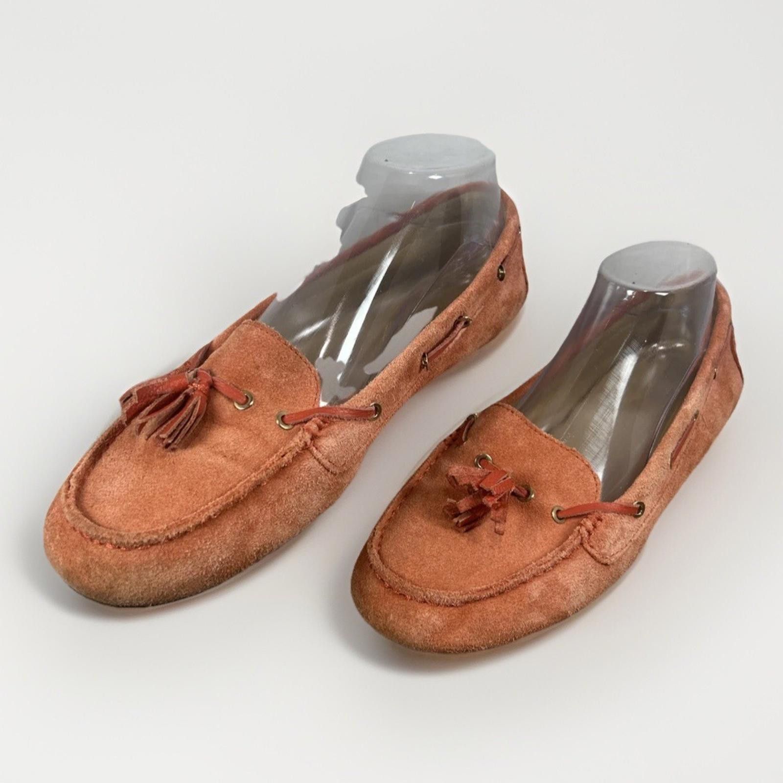 Other TALBOTS Women's Sz10.5 Orange Suede Leather Tassel Slip On Size US 10.5 / IT 40.5 - 1 Thumbnail