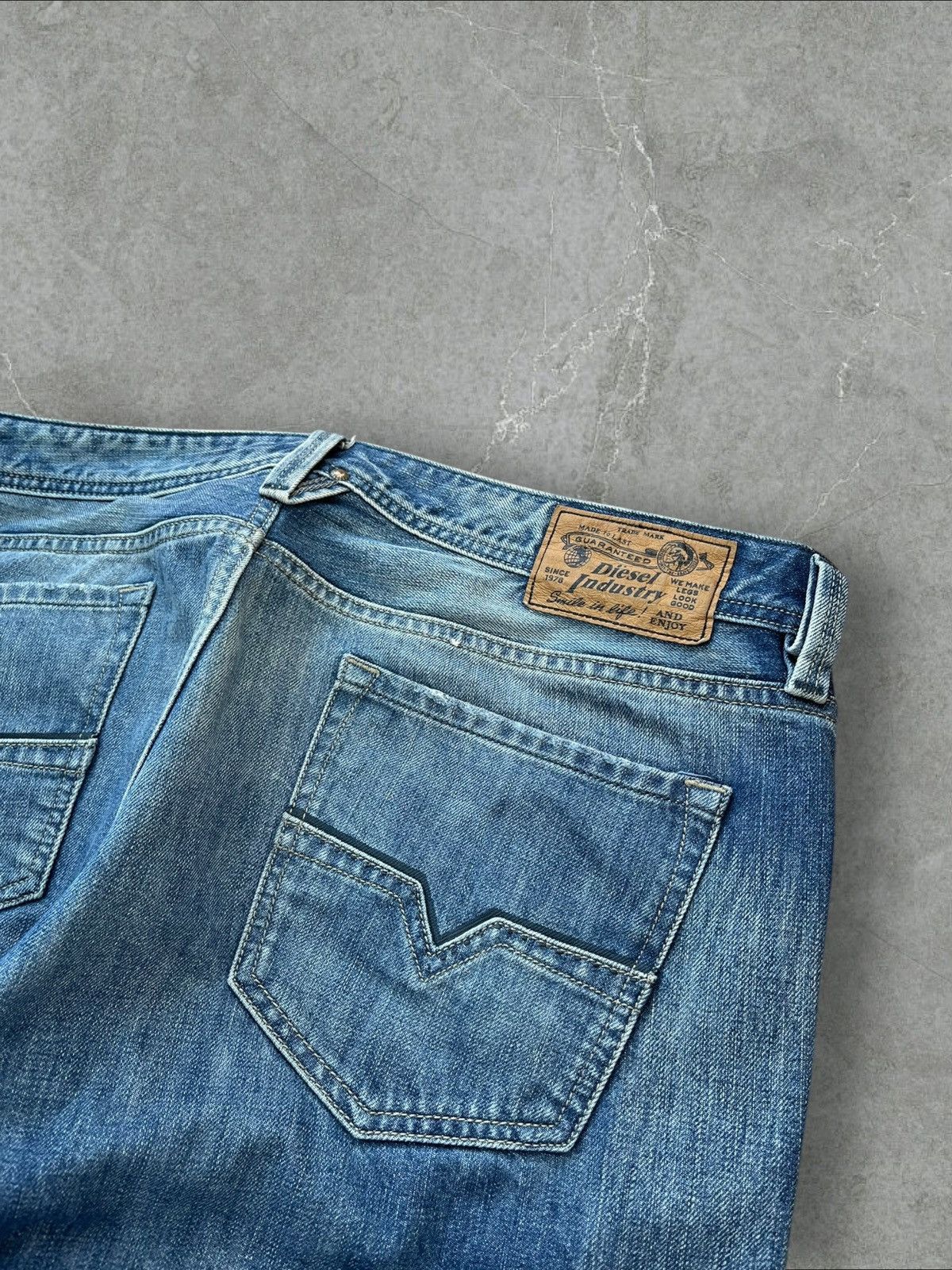 Diesel × Vintage Vintage Diesel Larkee Jeans Pants Faded Blue Italy 38x34 Size US 38 / EU 54 - 10 Thumbnail
