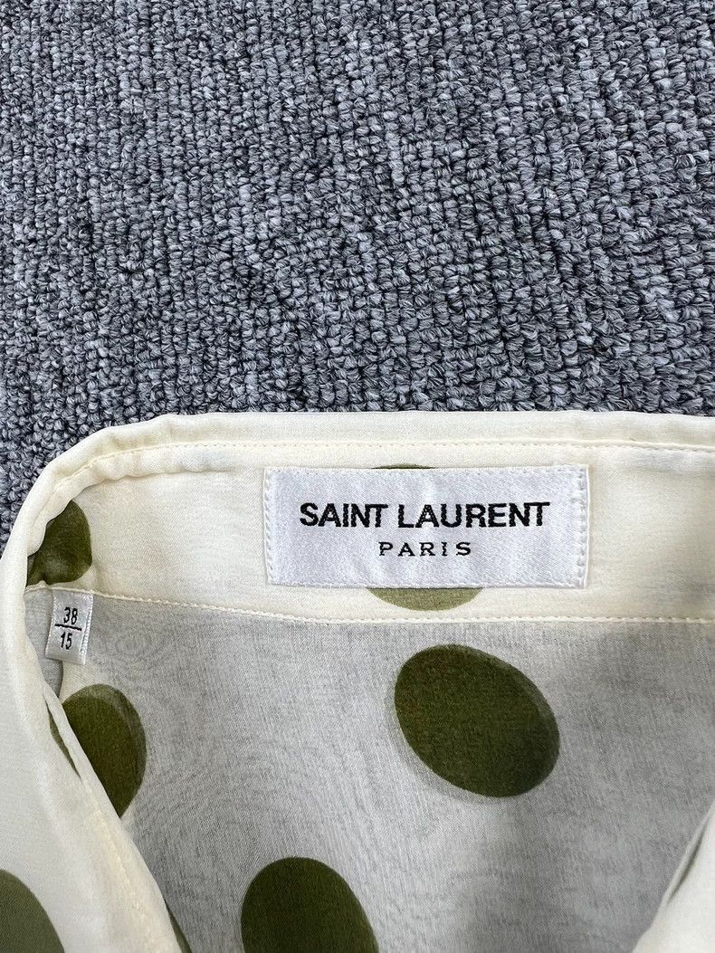 Saint Laurent Paris Saint Laurent Paris SLP24SS Mulberry Silk Fresh Green Wave Size US S / EU 44-46 / 1 - 3 Thumbnail