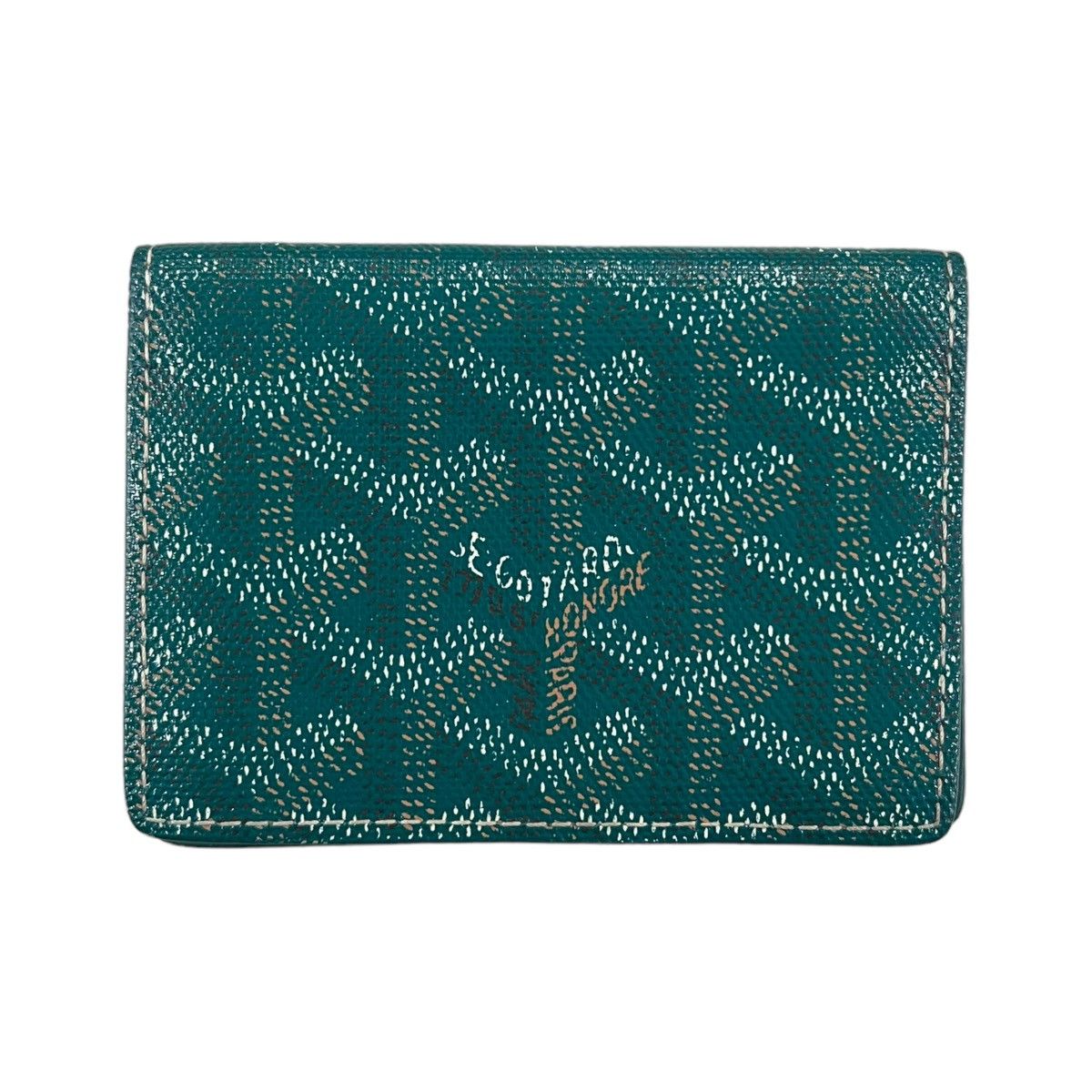 image of Goyard Malesherbes Card Holder Wallet in Green, Men's