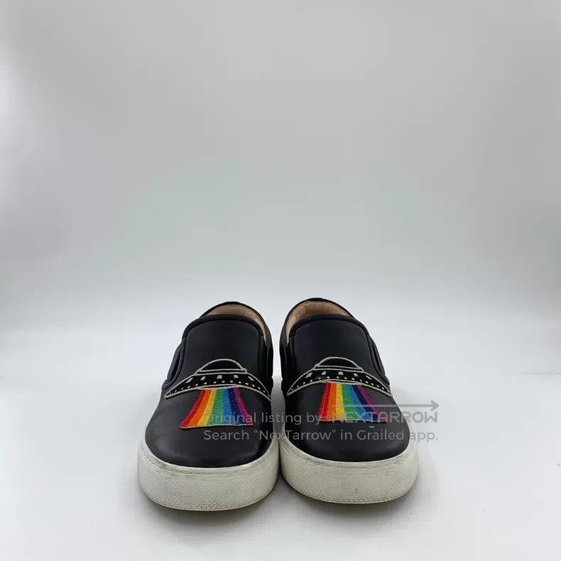 Gucci Gucci Black flying saucer embroidered casual one-pedal loa Size US 8.5 / EU 41-42 - 3 Thumbnail