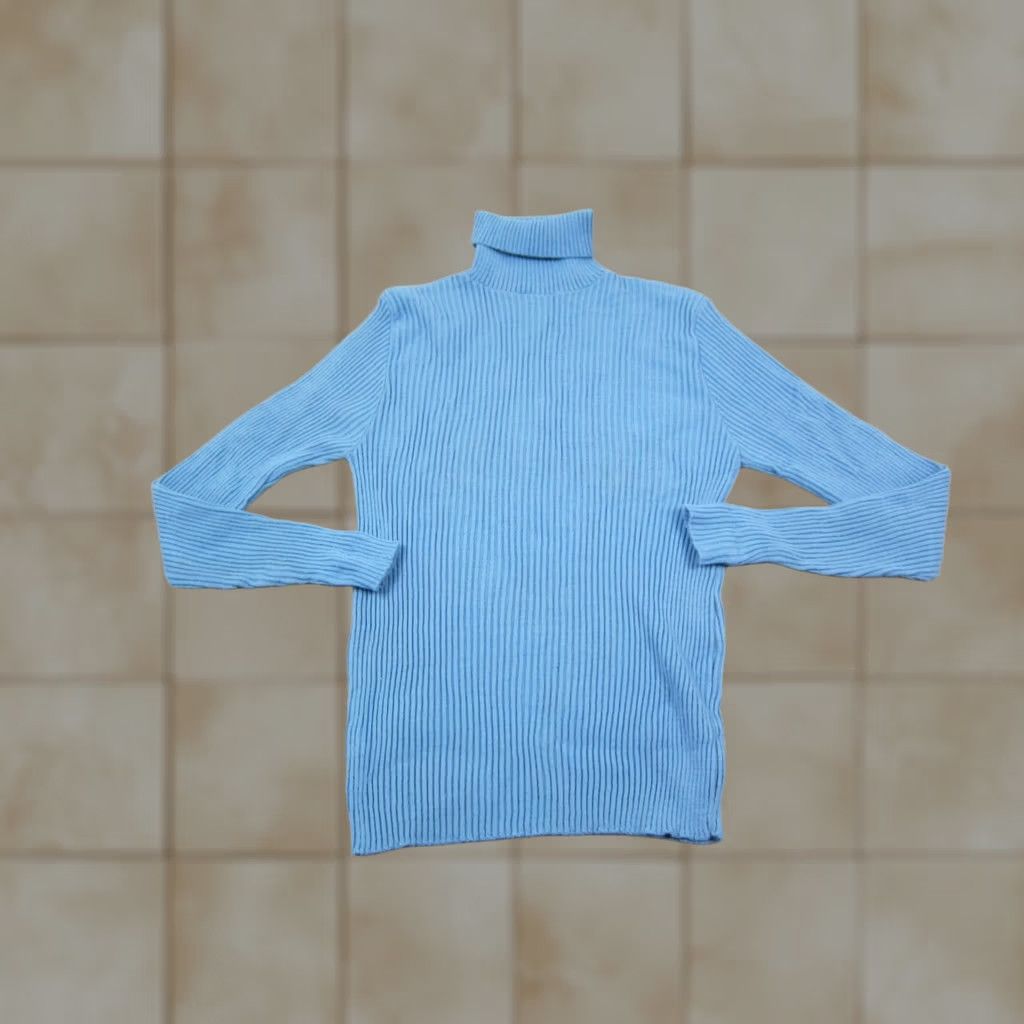 JCPenney VINTAGE JCPenney Sweater Womens M Blue Ribbed Turtleneck Knit 60s 70s Pullover Blue Ribbed Turtleneck Knit 60s 70s Womens M Blue JCPenney Sweater Size M / US 6-8 / IT 42-44 - 1 Thumbnail