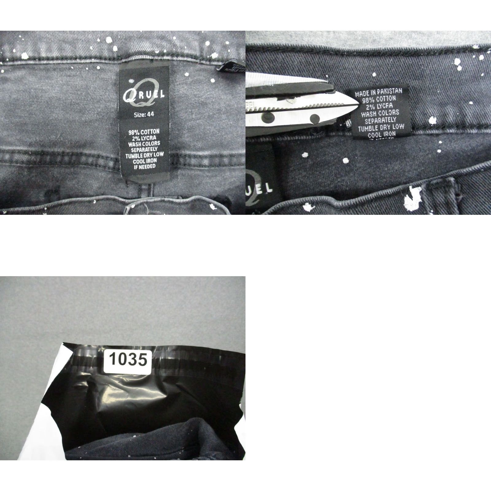Denime Qruel Jeans 38 Men's Black Denim Hip Hop Straight Jeans Denim Jeans Black 38 Mens Hip Hop Logo Vintage No 1990s 2000s? Size US 38 / EU 54 - 8 Thumbnail