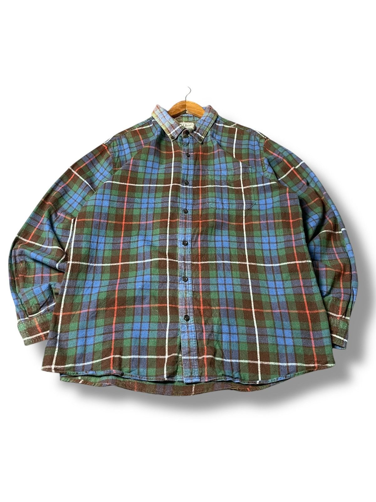 L.L. Bean × Vintage L.L Bean Scotch Plaid Flannel Shirt (54) Size US XL / EU 56 / 4 - 5 Thumbnail
