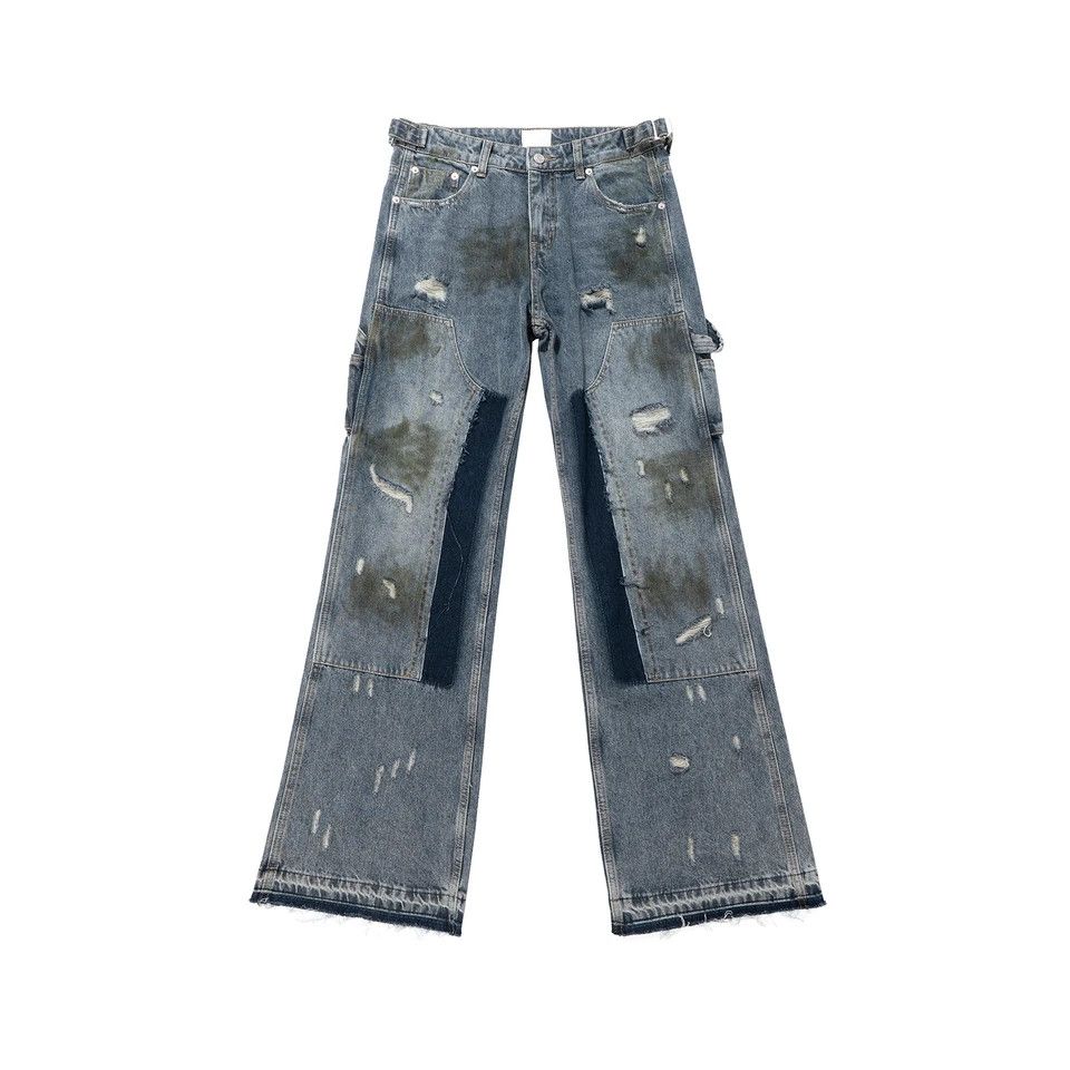 Vintage Dirty Double Knee Cargo jeans Size US 31 - 3 Thumbnail