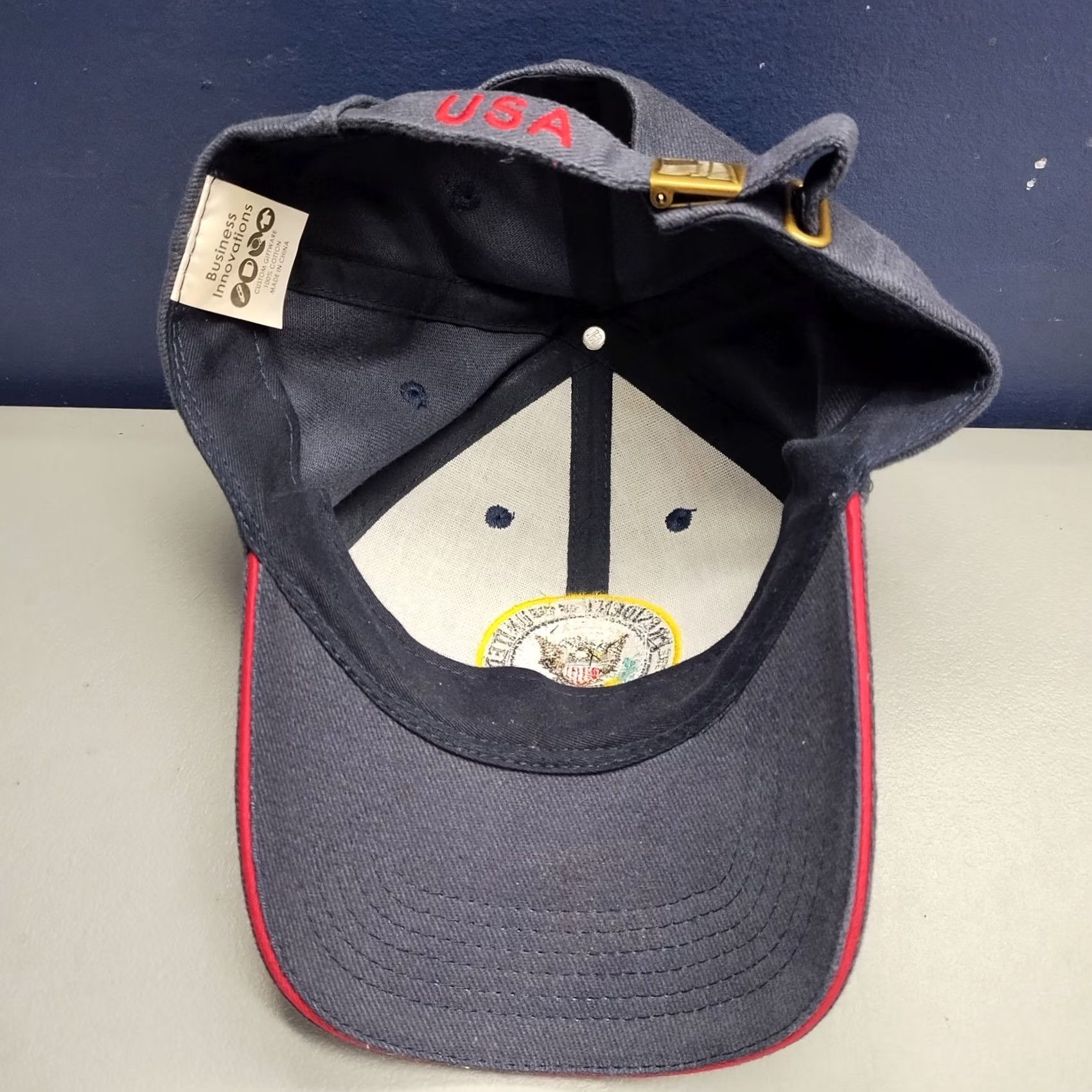 Vintage Nike SeAL Of The President Of The United States Baseball Cap Mens Navy Adjustable Size ONE SIZE - 5 Thumbnail