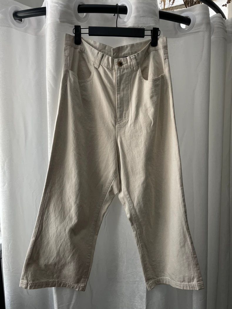 Comme des Garcons Comme des Garçons size m Beige wide-leg pants Size US 28 / EU 44 - 1 Thumbnail