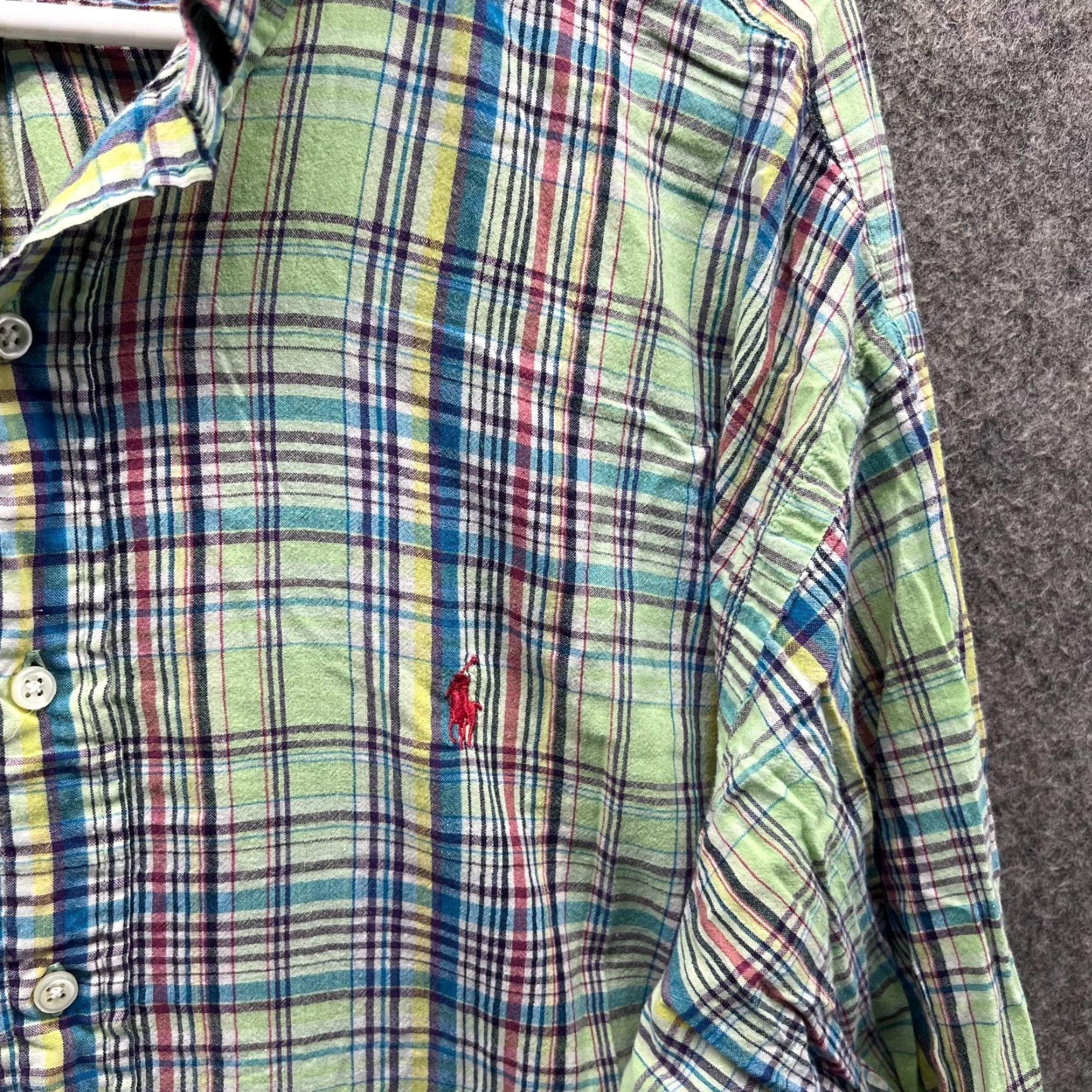 Ralph Lauren Ralph Lauren Shirt Men XXL Green Blue Casual Button Down Plaid Vintage Blake Size US XXL / EU 58 / 5 - 5 Thumbnail