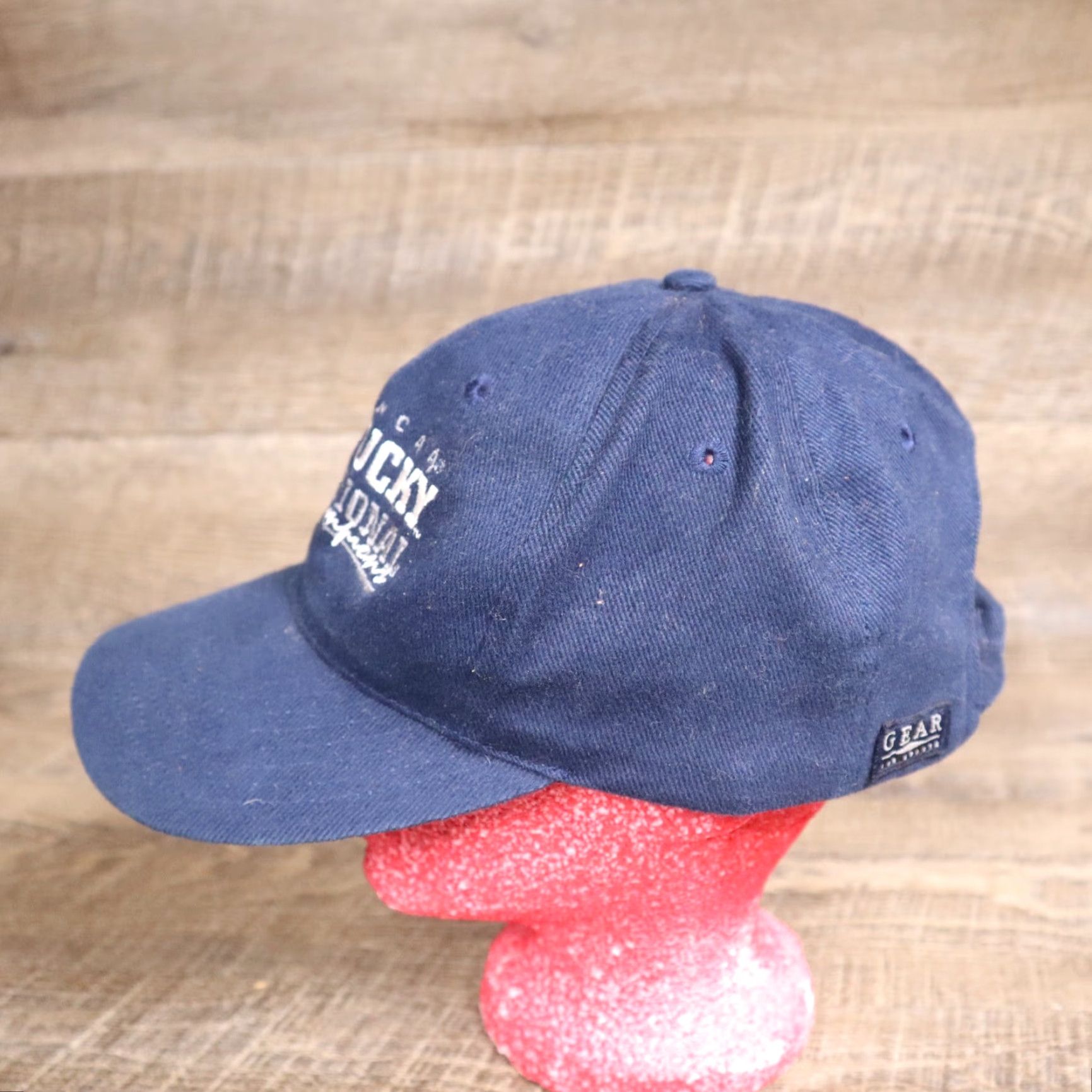 NCAA VINTAGE University Kentucky UK 1998 NCAA National Champions Basketball Cap Hat Blue Men's Adjustable Cotton Canvas Hat Size ONE SIZE - 5 Thumbnail