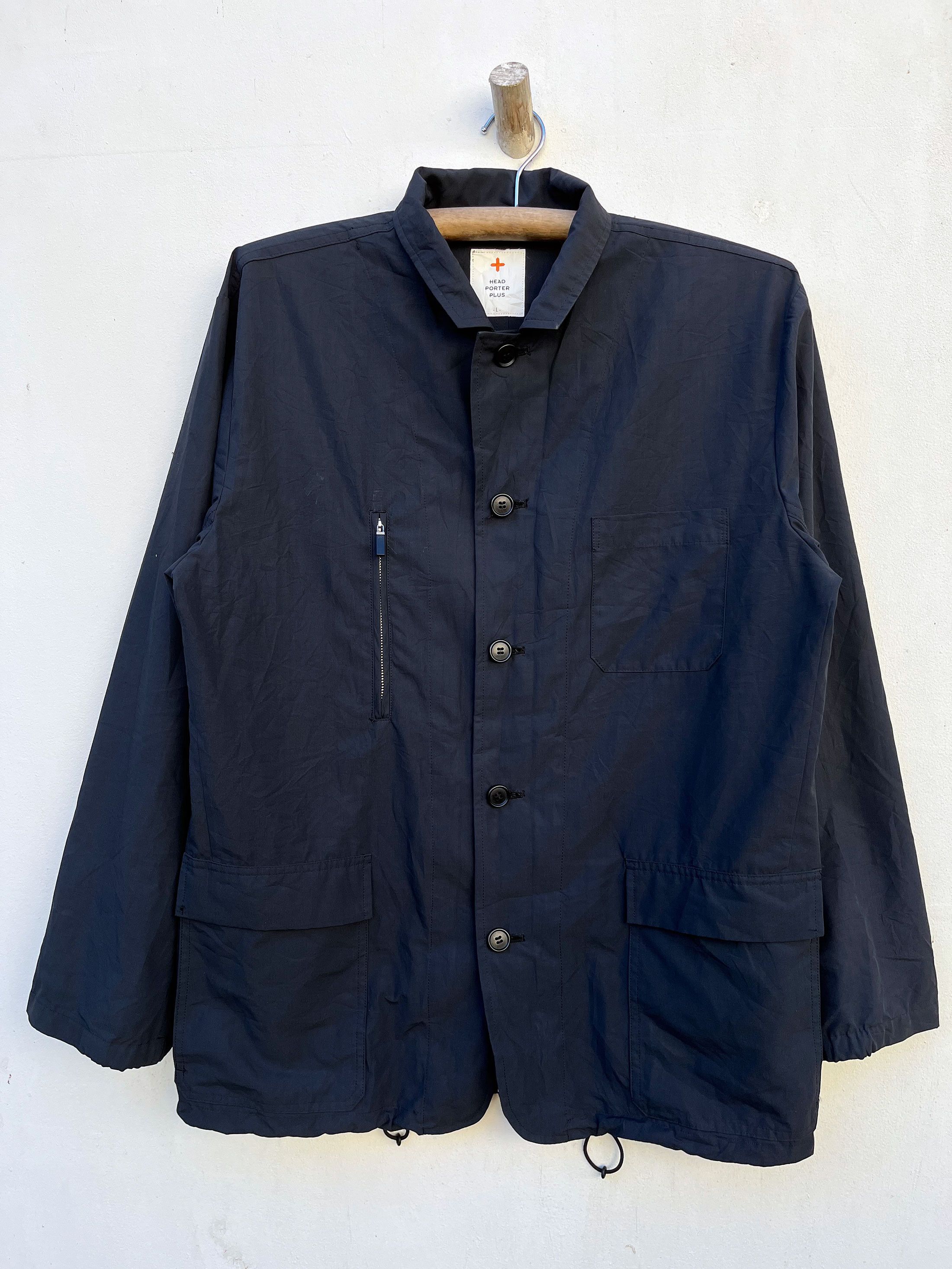 Designer × Head Porter × Japanese Brand Head Porter Plus Button Down Zipper Collared Light Jacket Size US L / EU 52-54 / 3 - 1 Thumbnail