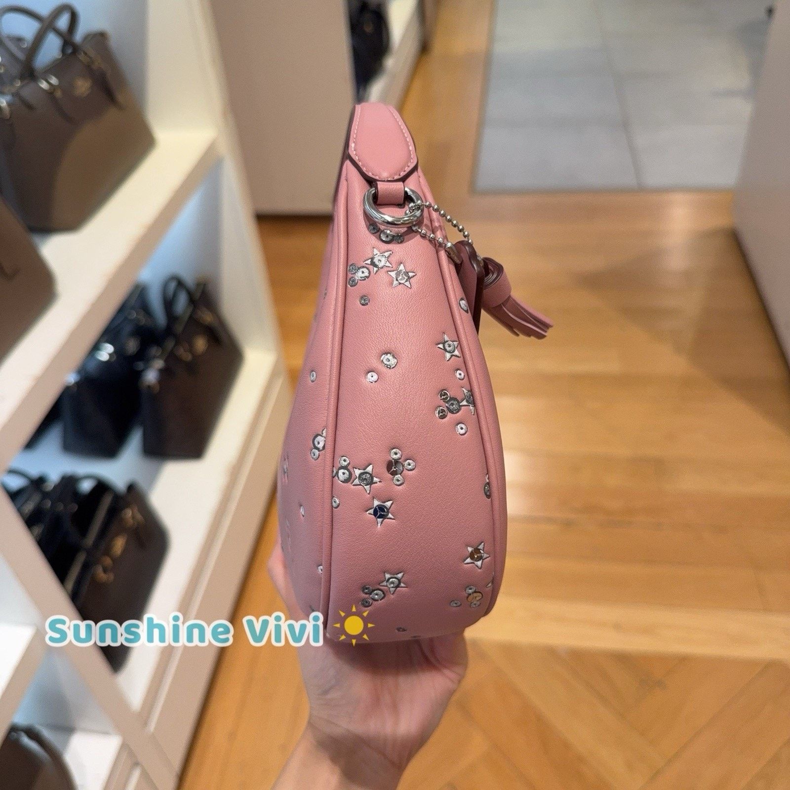 Coach NWT Coach Carmen Mini Crossbody Bag Star CCE63 DUSTY PINK Size ONE SIZE - 2 Thumbnail