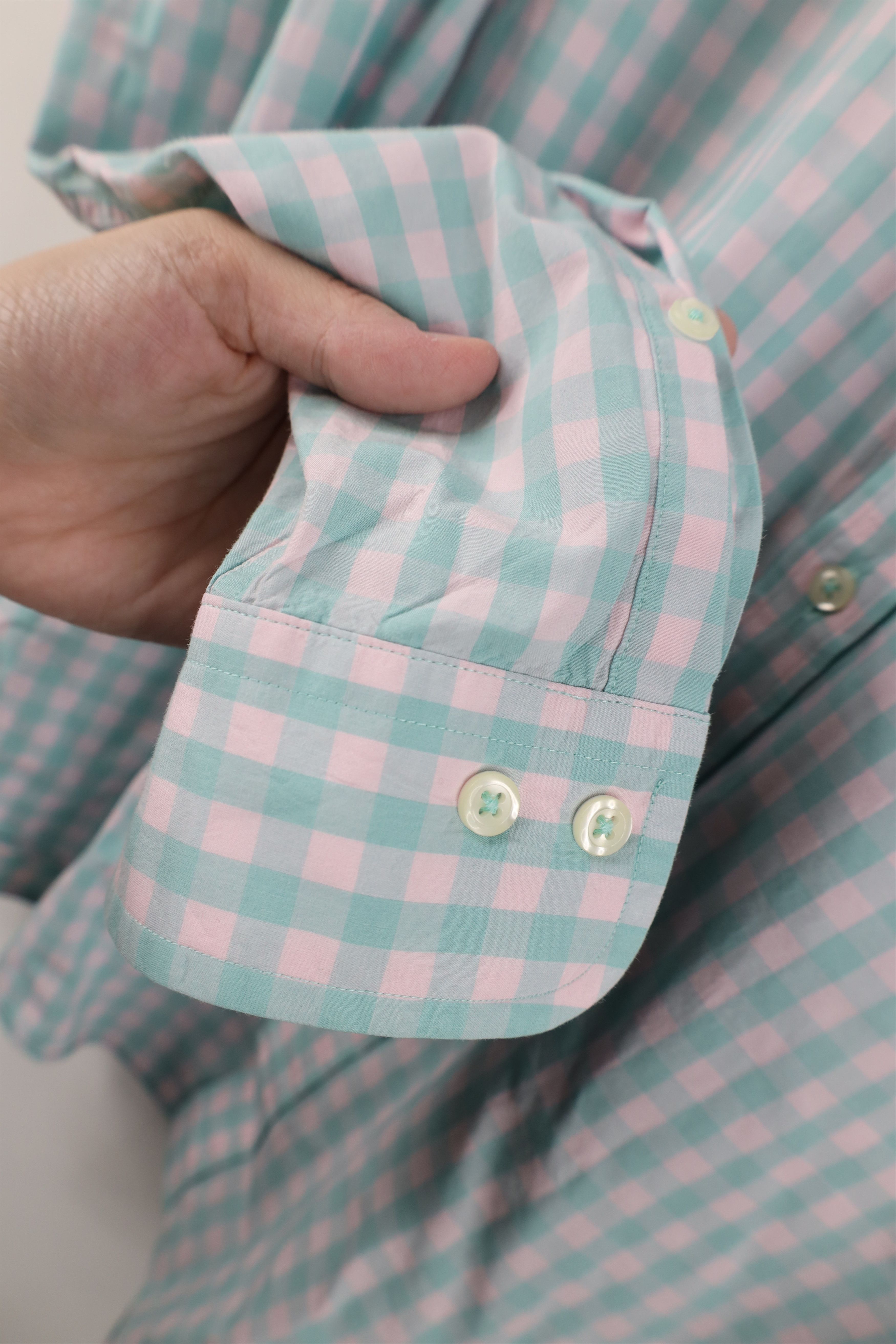 Brooks Brothers Brooks Brothers Cotton Button Down Shirt Pink Plaid OCBD Size US L / EU 52-54 / 3 - 7 Thumbnail