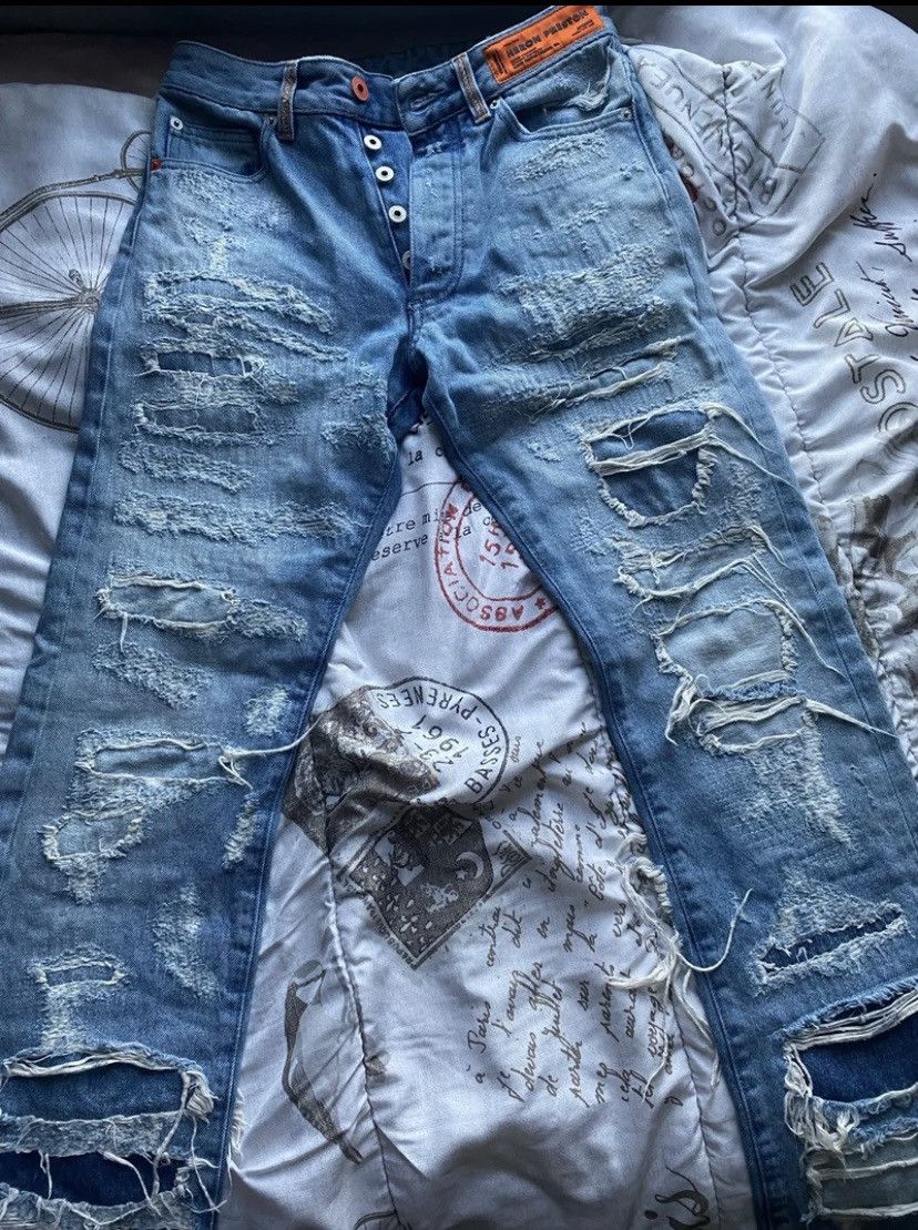 image of Heron Preston Jeans in Blue, Women's (Size 24)