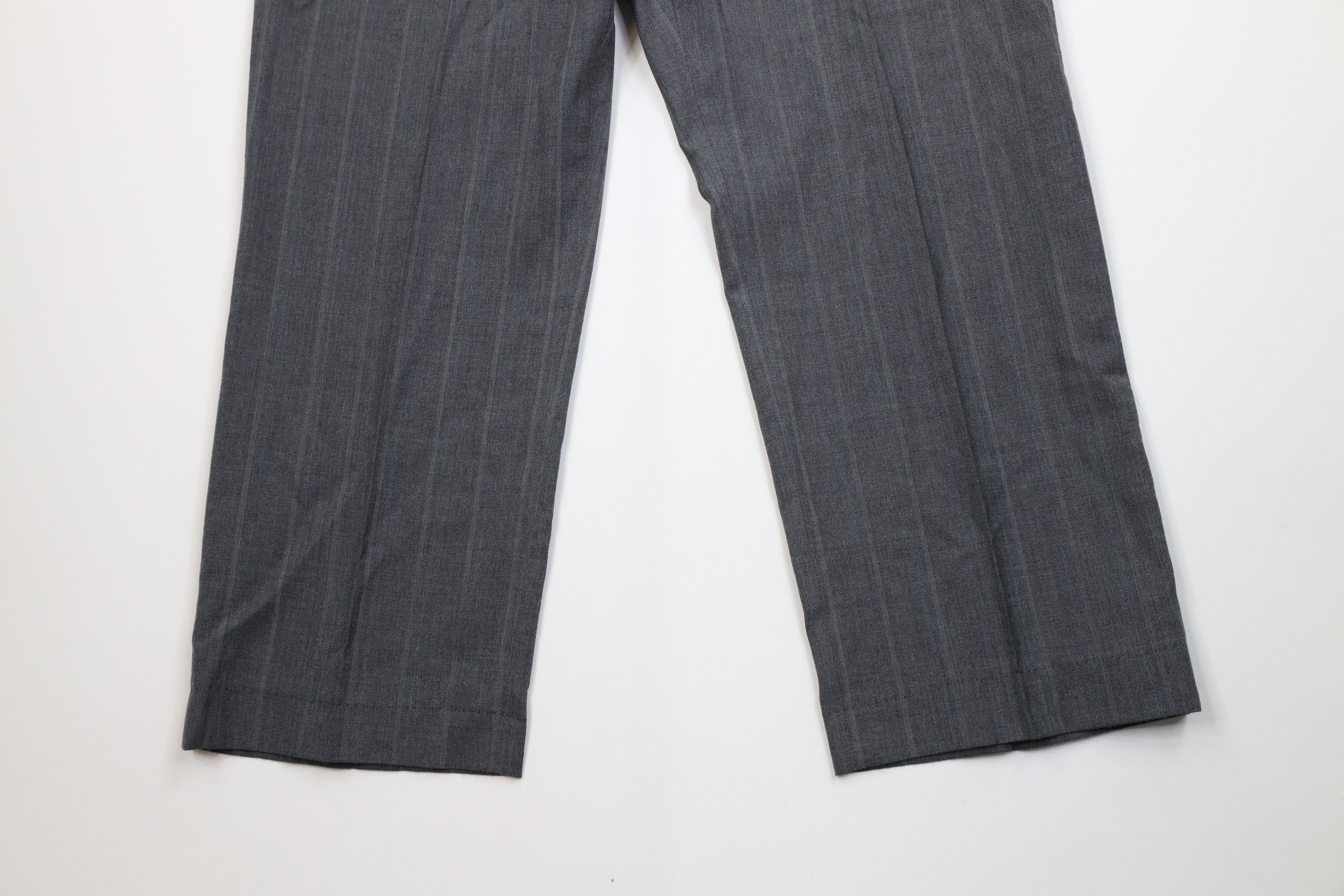Vintage Vintage 90s Streetwear Wool Striped Wide Leg Chino Pants USA Size US 38 / EU 54 - 4 Thumbnail