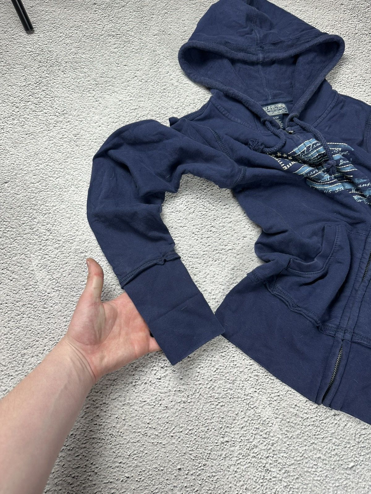 RRL Ralph Lauren Vintage Polo Jeans Company Ralph Lauren Hoodie Big Flag Y2K Size S / US 4 / IT 40 - 6 Thumbnail
