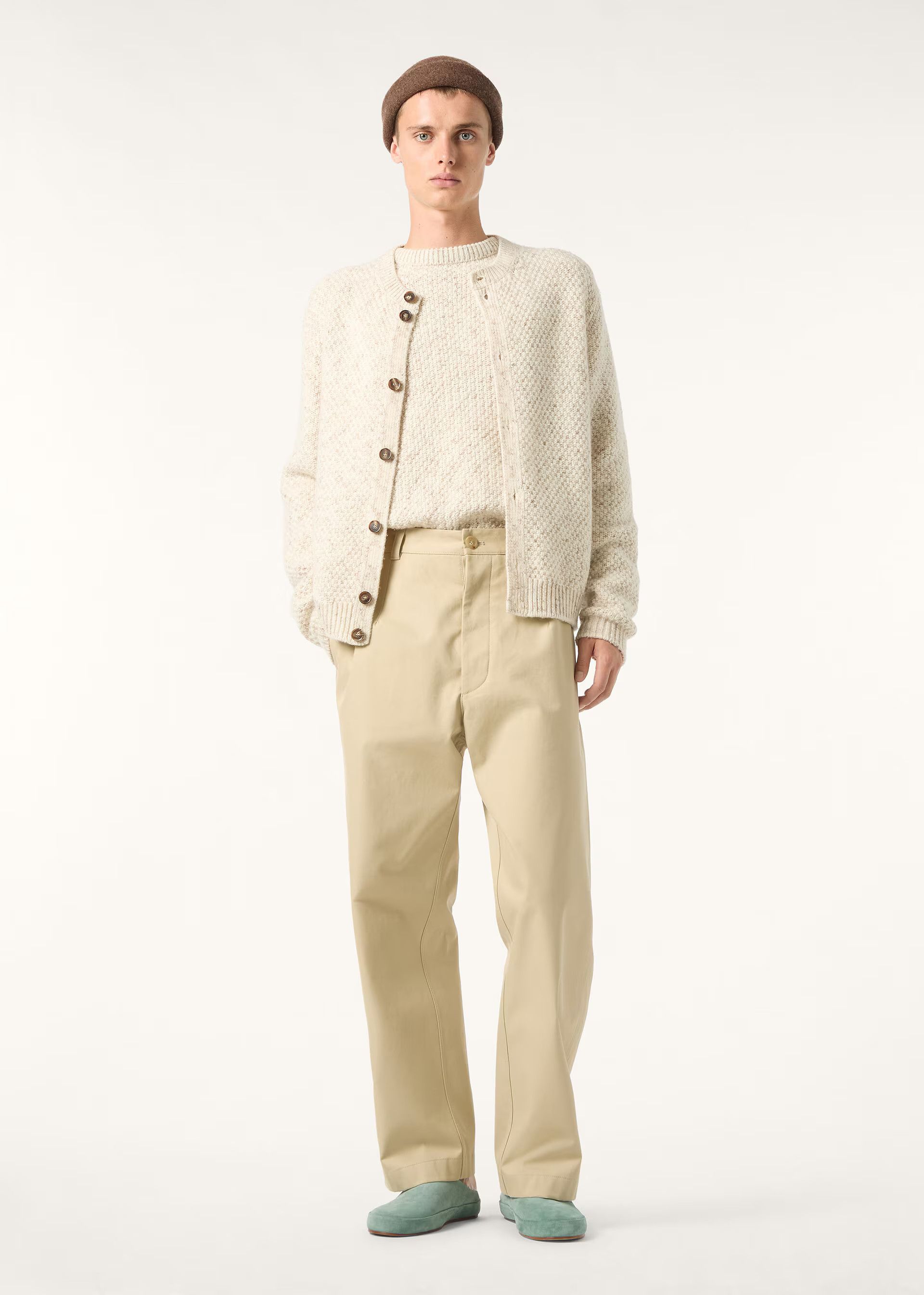 Loro Piana os11x0226 FAQ4586 Ash Crewneck Sweater in Gravel Extension Size US L / EU 52-54 / 3 - 3 Thumbnail