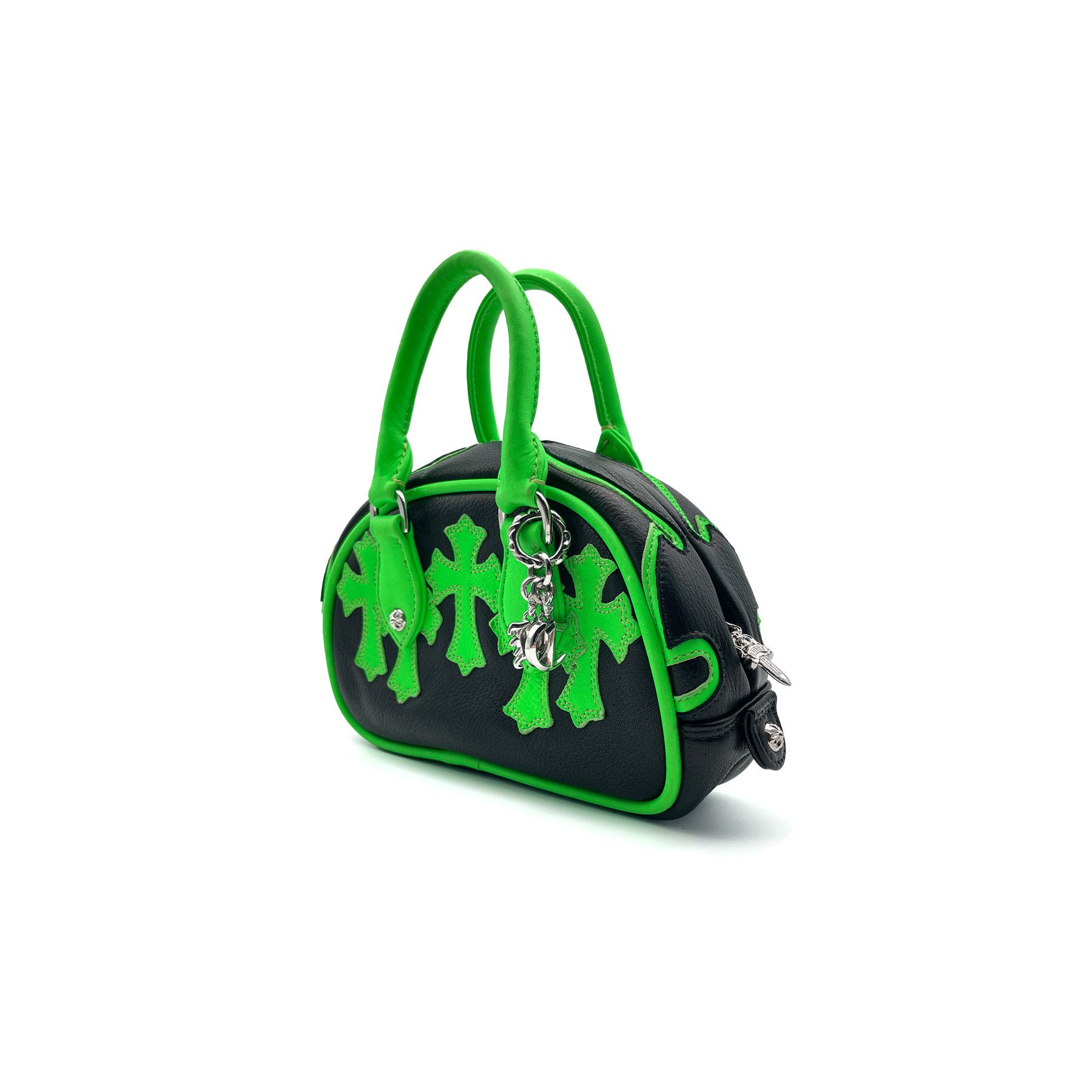 Chrome Hearts Chrome Hearts Leather Cross Patch Black&Green Mini Gym Bag Size ONE SIZE - 3 Thumbnail