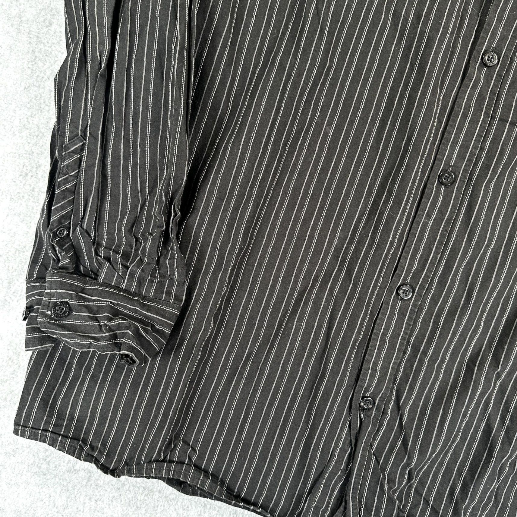 Southpole Southpole Shirt Mens 5XL Black Stripe Long Sleeve Tribal Graphic Button Front Size US XXL / EU 58 / 5 - 3 Thumbnail