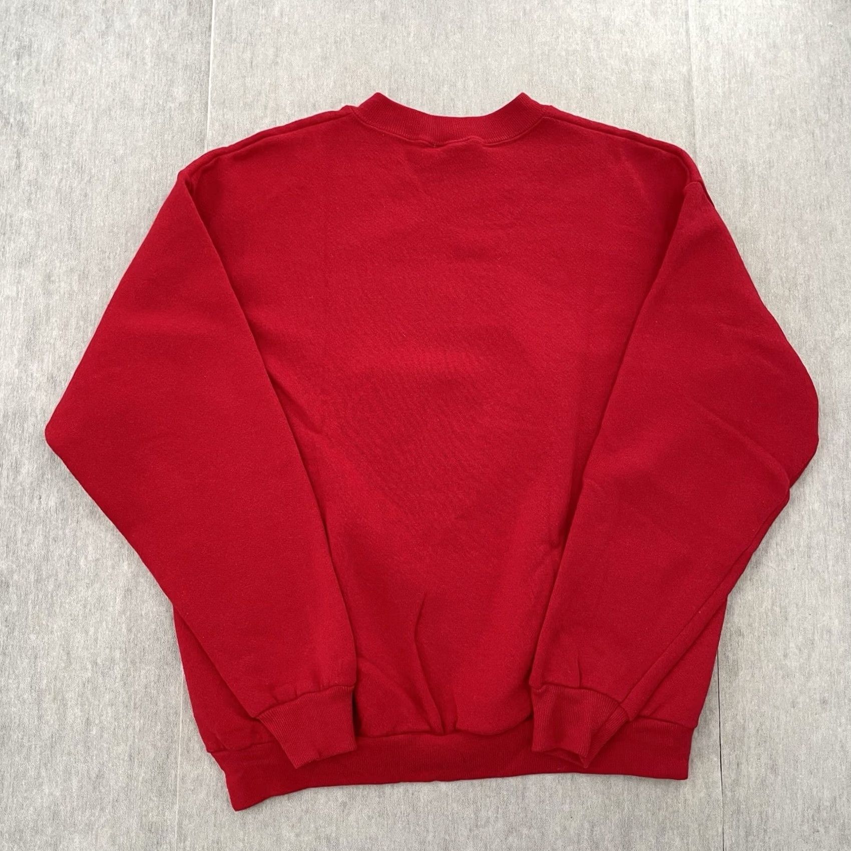 Lee VINTAGE Lee Sweatshirt Pullover Crew Neck Long Sleeve Red 90s Christmas Quotes Mens L Wool Blend Fleece Graphic Print Size US L / EU 52-54 / 3 - 2 Thumbnail
