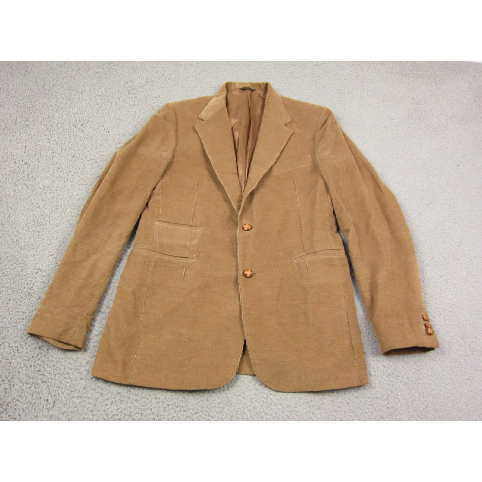 Levi's VINTAGE Levi's Blazer Mens 42 Brown Corduroy 80s 90s Styles Jacket Single-Breasted Notch Two-Button Size 42R - 2 Thumbnail