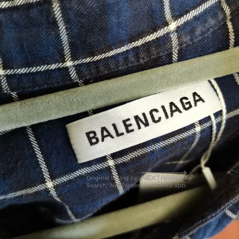 Balenciaga Balenciaga Back logo checkered shirt Size 4XL / US 24-26 - 4 Thumbnail