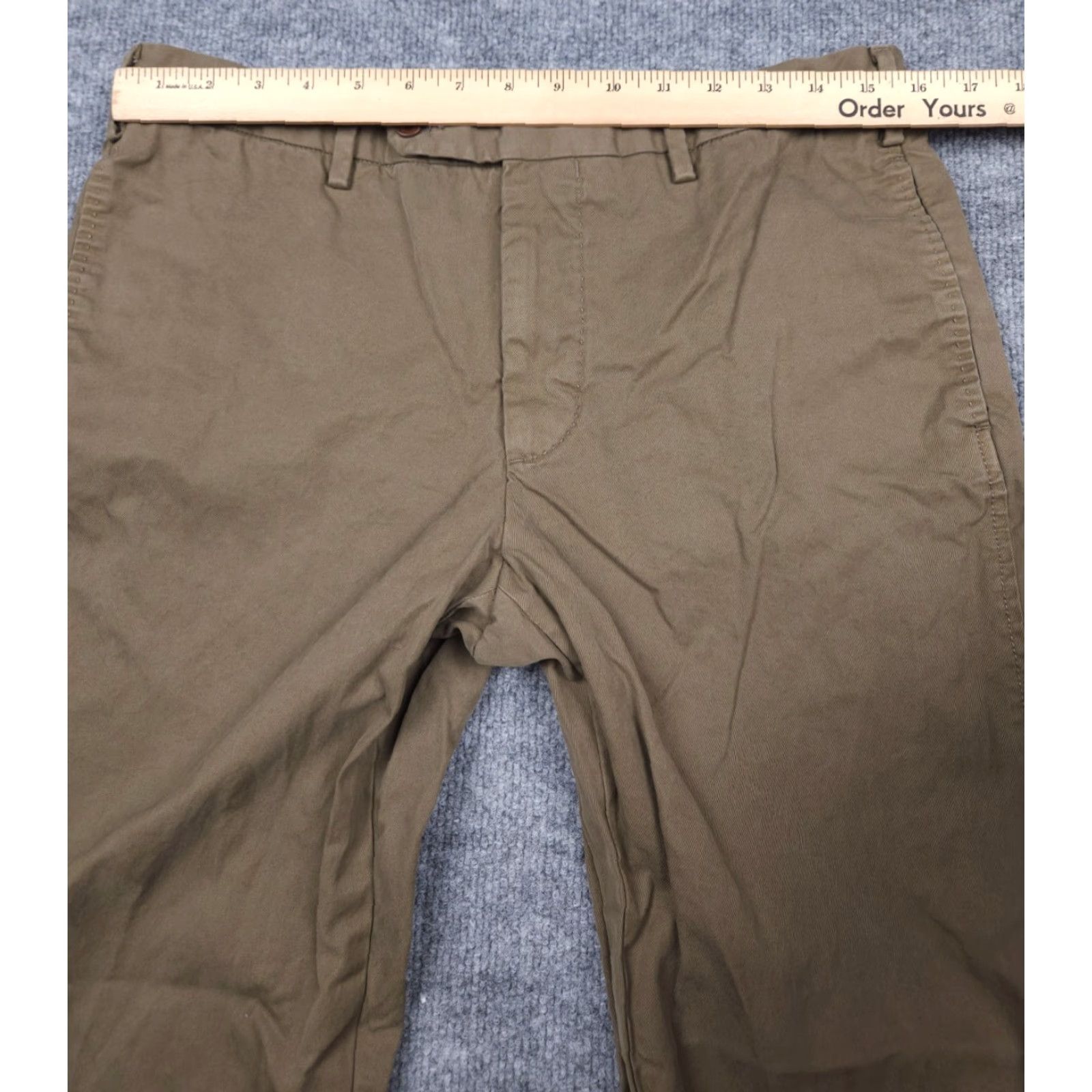 Sid Mashburn Sid Mashburn Mens Pants Chino Cotton Flat Front Brown 34 Regular Straight Inseam 30 Size 32 x 30 Size US 32 / EU 48 - 7 Thumbnail