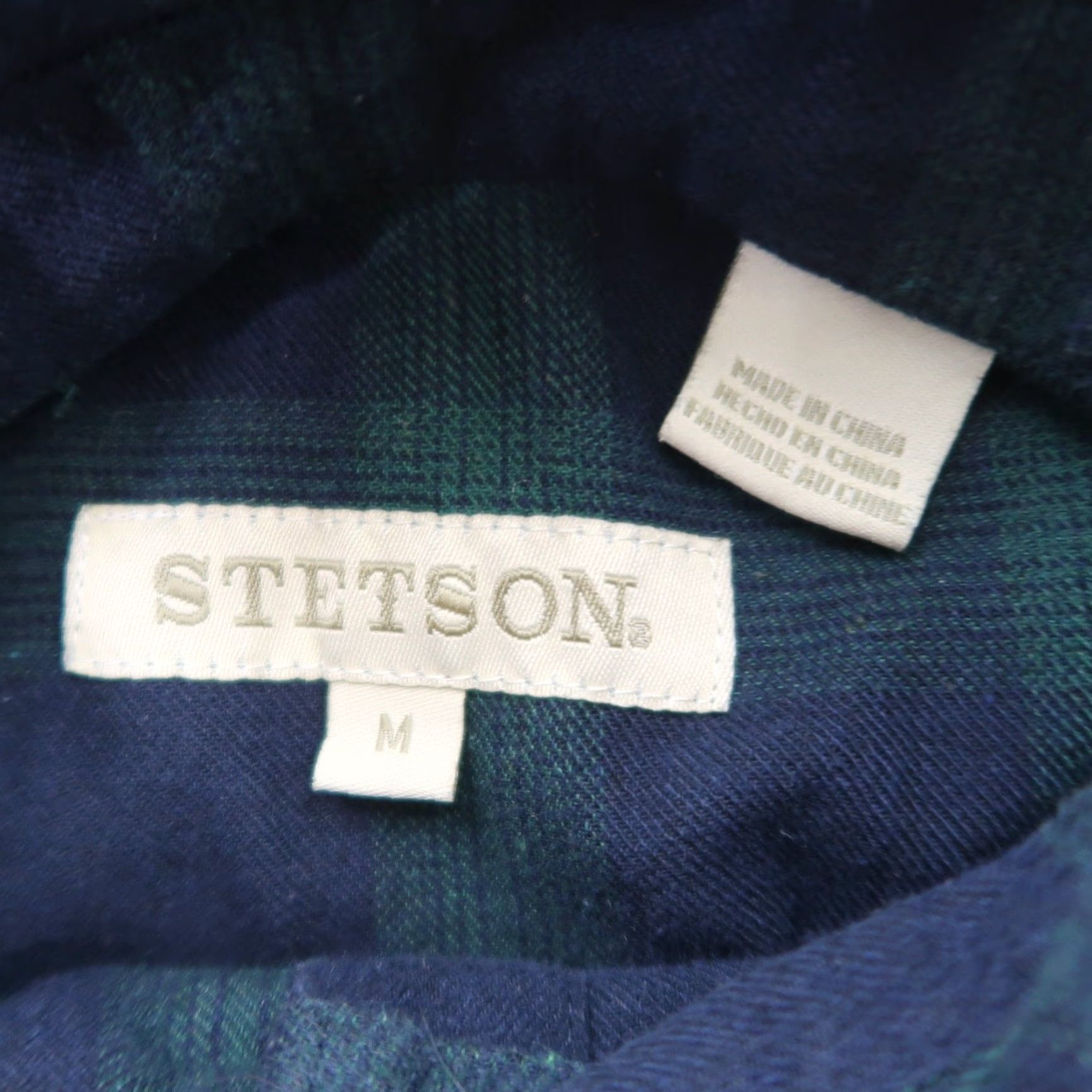 Stetson Stetson Navy Blue and Green Plaid Cotton Button-Down Top Womens M Size M / US 6-8 / IT 42-44 - 5 Thumbnail