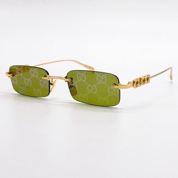 Gucci NEW GUCCI GG1808S 002 SUNGLASSES GOLD UNISEX SUNGLASSES Size ONE SIZE - 1 Thumbnail