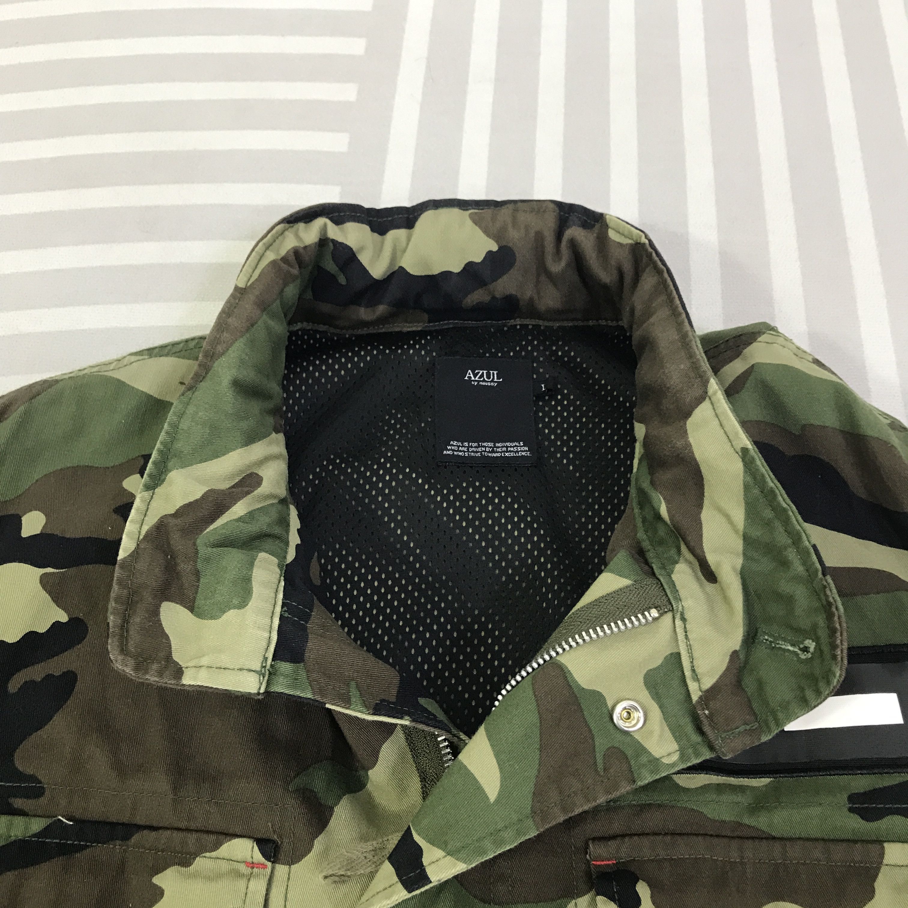 Japanese Brand Vintage Azul Camo M65 Design Jacket K115B14 Size US L / EU 52-54 / 3 - 5 Thumbnail