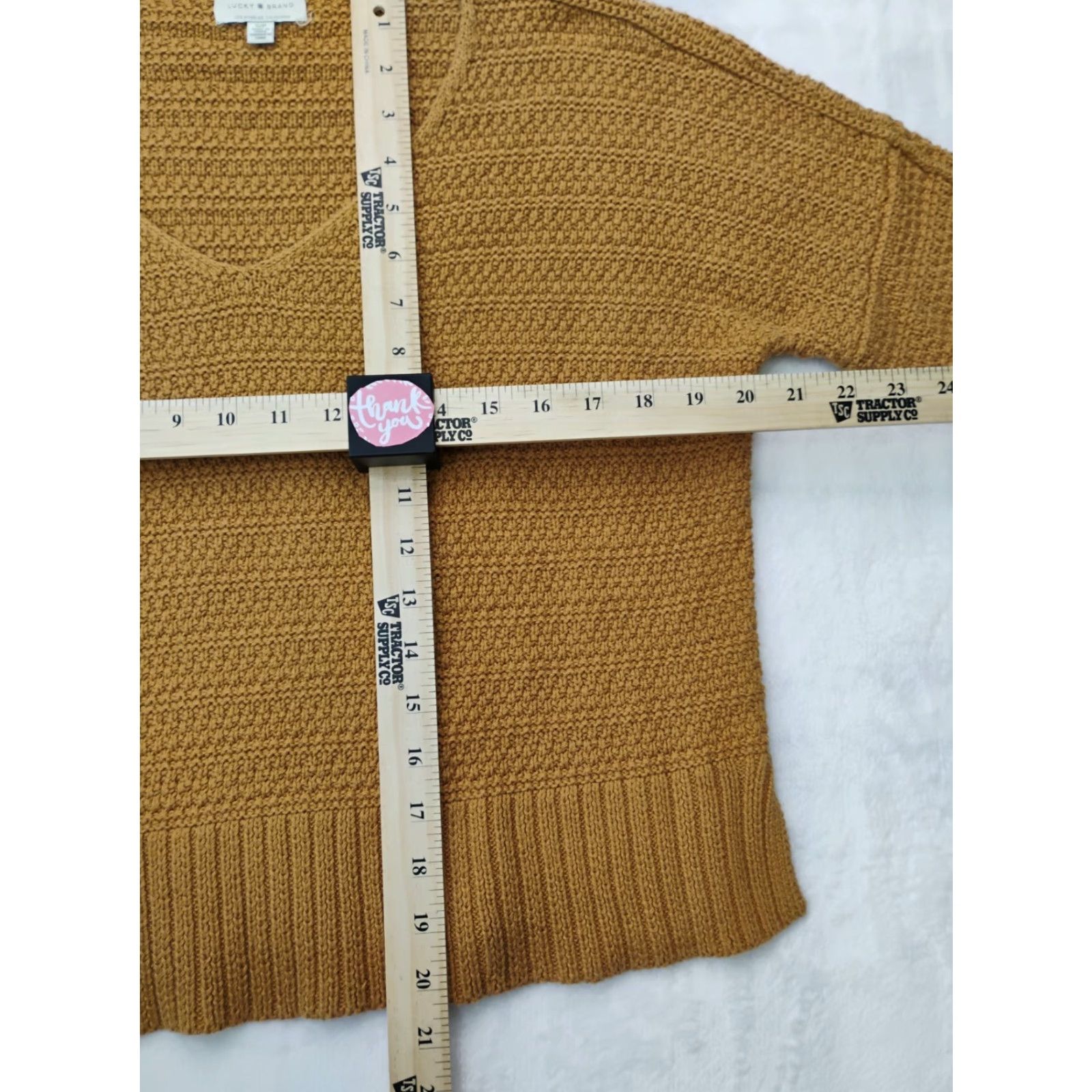 Lucky Brand Lucky Brand Sweater Shirt Women Small Brown V-Neck Knit Pullover Long Sleeve Size S / US 4 / IT 40 - 4 Thumbnail