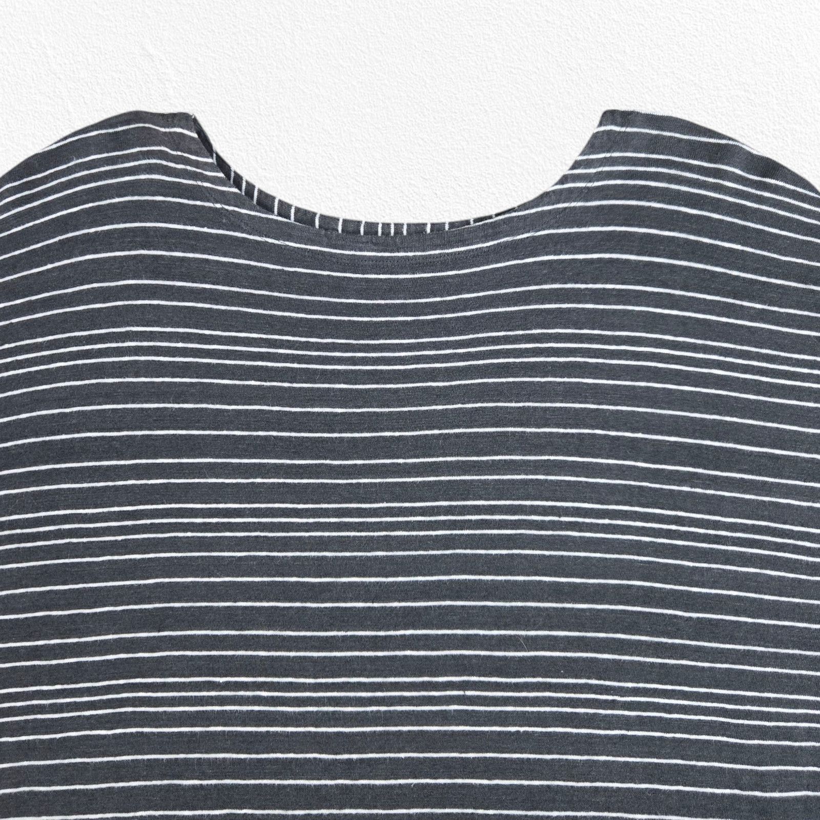 Eileen Fisher Eileen Fisher Black White Linen Boxy Striped Top Size Large Size L / US 10 / IT 46 - 3 Thumbnail