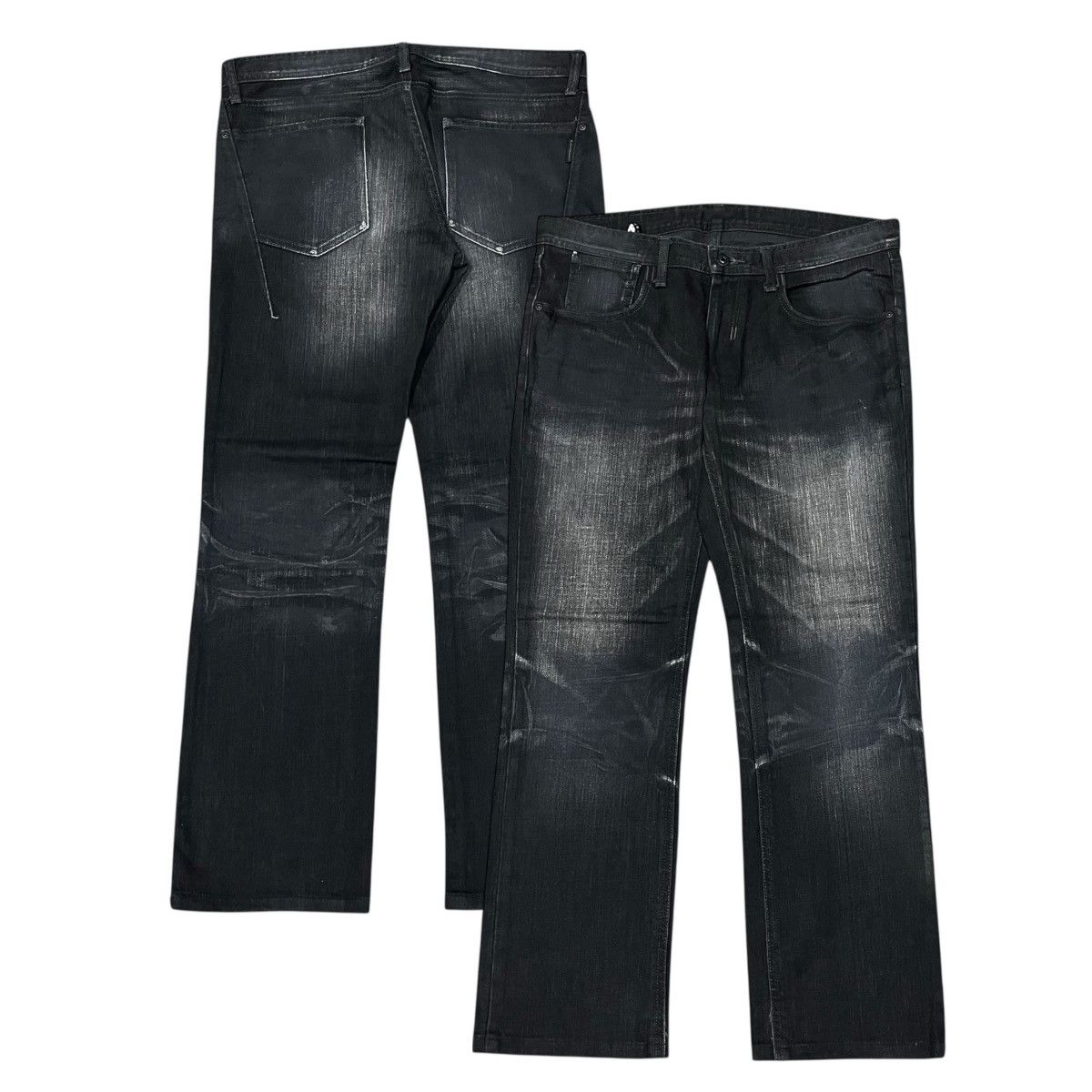Black Barrett BlackBarret Jeans By Neil Barret Waxed Raw Denim