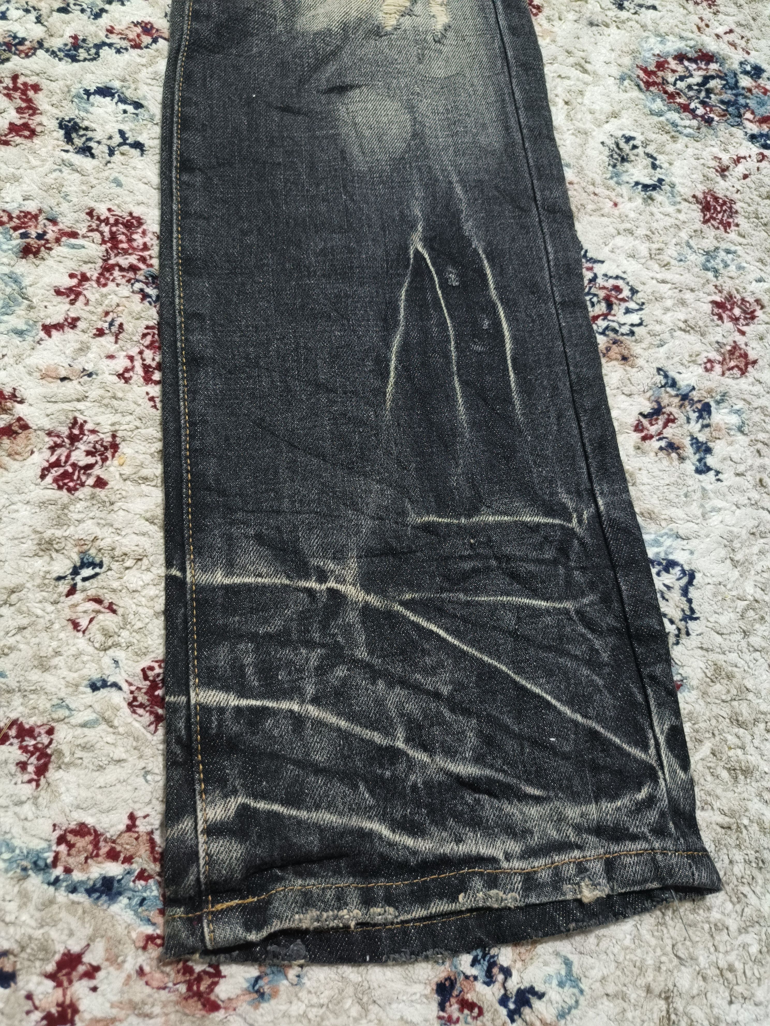 If Six Was Nine Jackrose Low-Rise Flared Jeans Distressed Black Size 31" - 7 Thumbnail