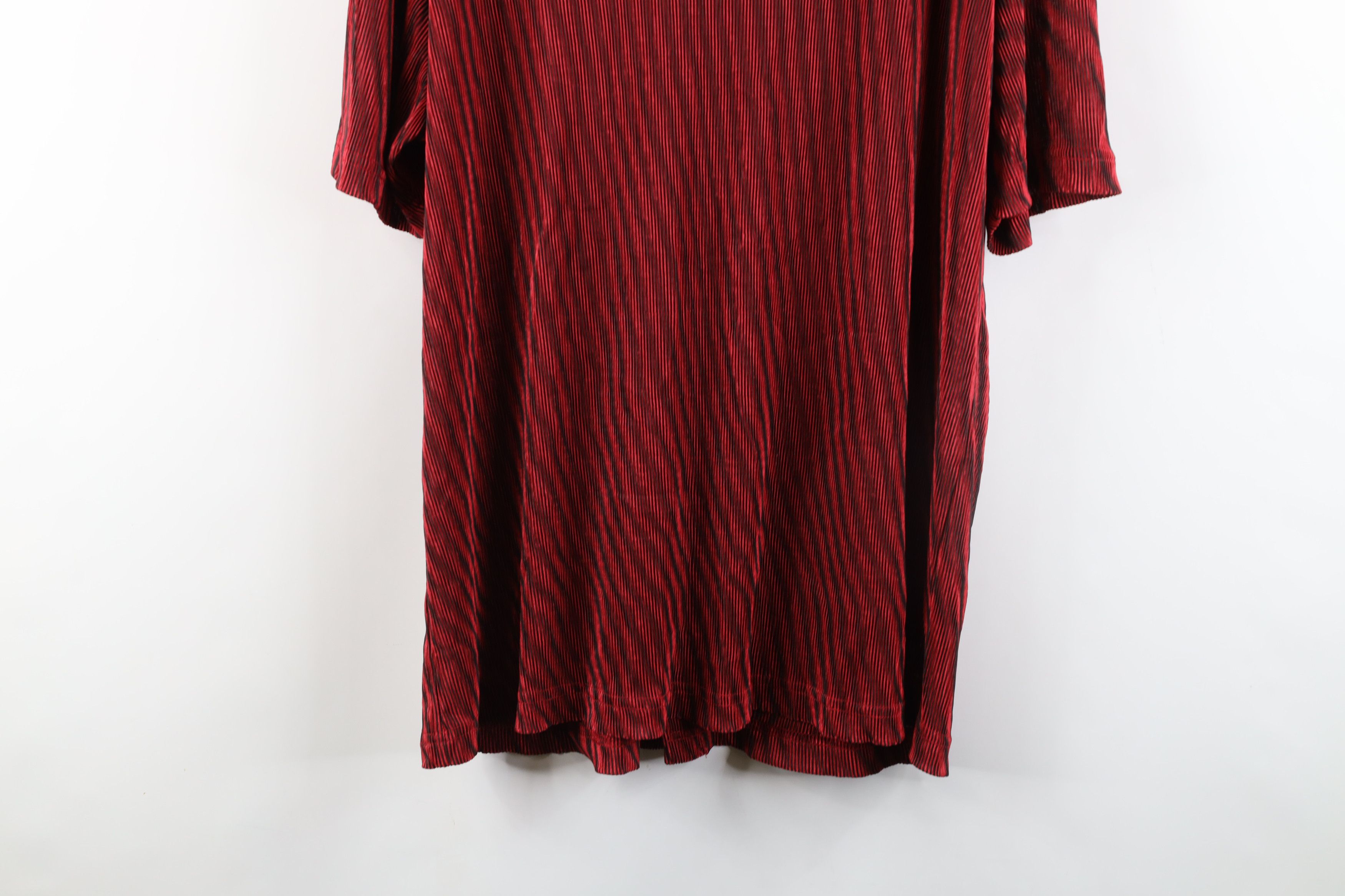 Vintage Vintage 90s Ribbed Knit Stretch Dance Rave Button Shirt USA Size US XL / EU 56 / 4 - 12 Thumbnail