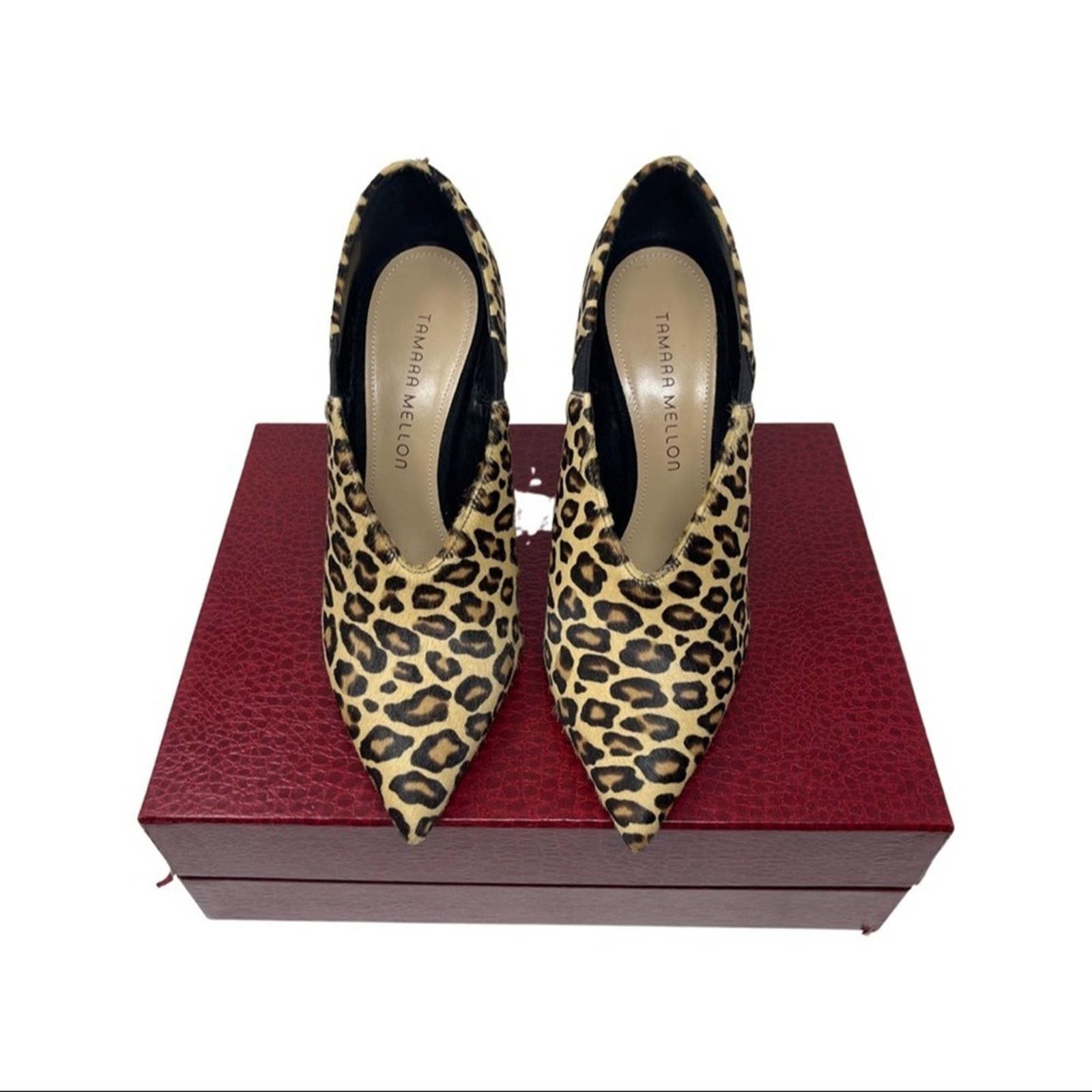 Tamara Mellon NWT Tamara Mellon League 105 Leopard Haircalf Booties 38.5 Size US 8.5 / IT 38.5 - 2 Thumbnail