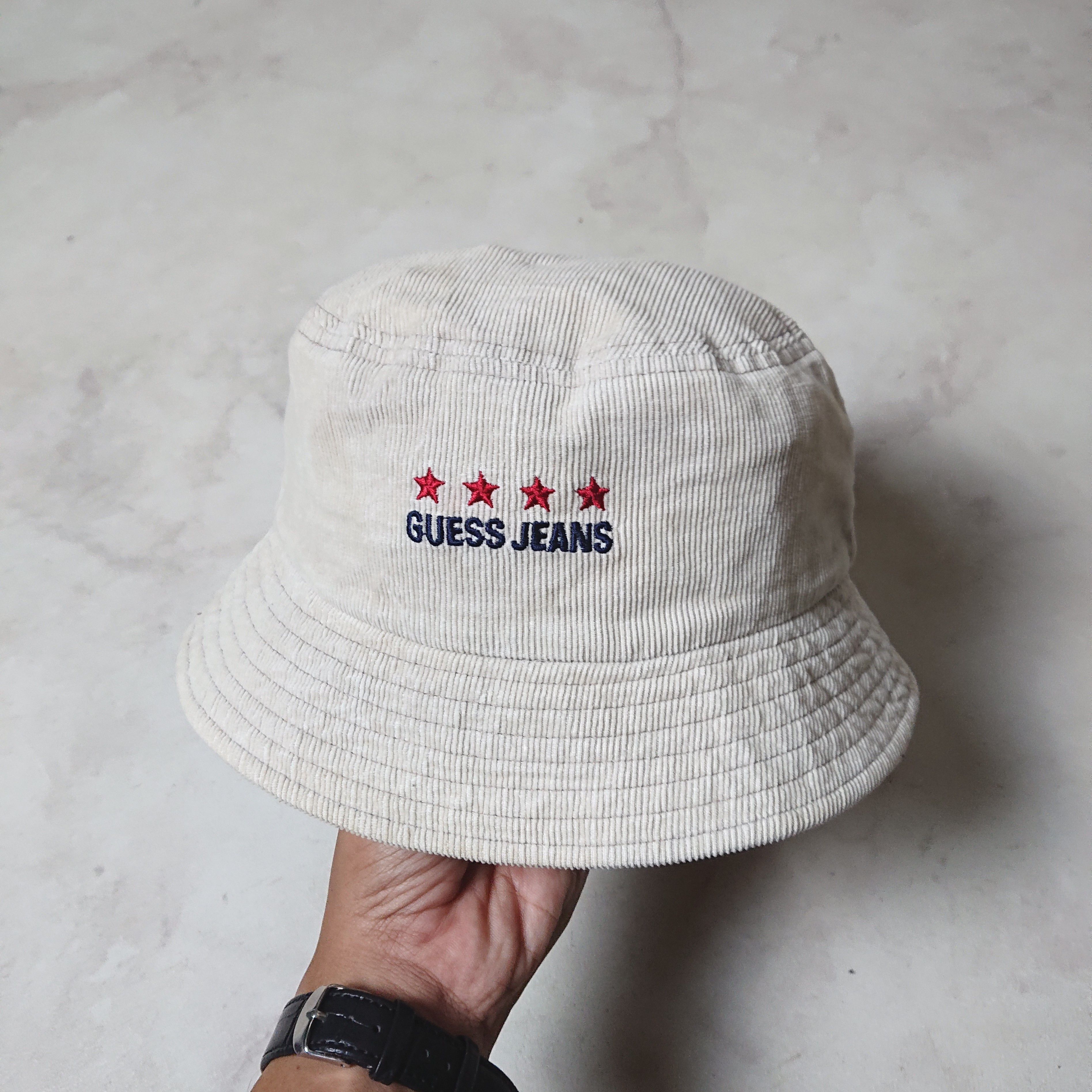 Guess Guess Jeans Corduroy Bucket Hat Size ONE SIZE - 1 Thumbnail