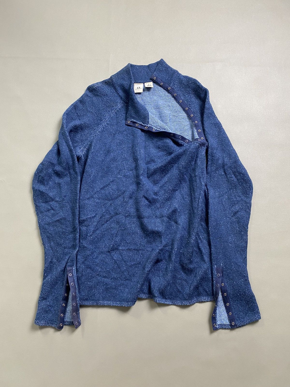 14th Addiction × Armani Exchange × If Six Was Nine Armamani Exchange Asymmetrical Button Wool Longsleeve Size US L / EU 52-54 / 3 - 5 Thumbnail