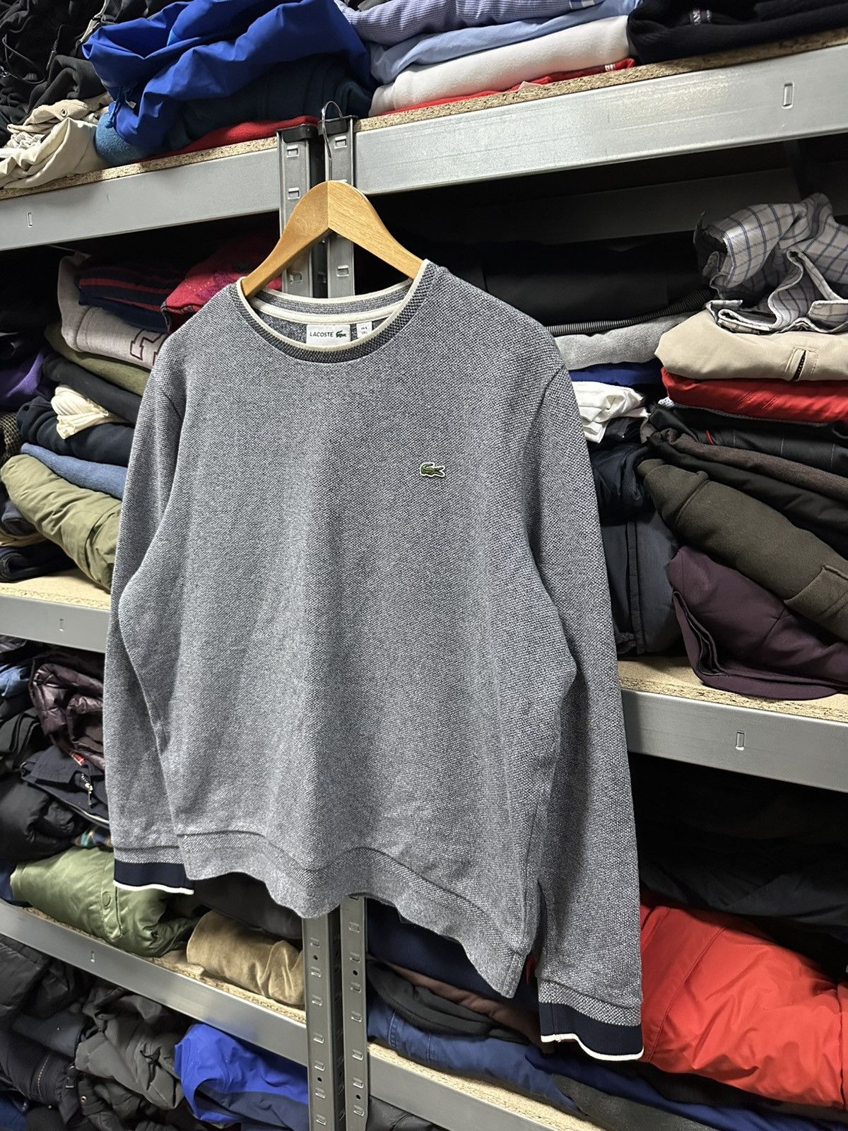 Lacoste Vintage Lacoste Sweatshirt Basic Logo Grey Luxury Old Money Size US L / EU 52-54 / 3 - 4 Thumbnail