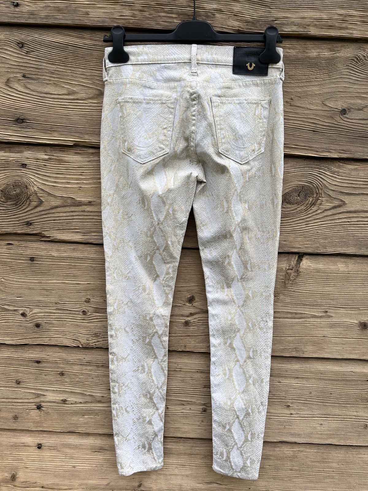 True Religion True Religion Halle Mid Rise Super Skinny Shiny Python Jeans Size 27" / US 4 / IT 40 - 5 Thumbnail