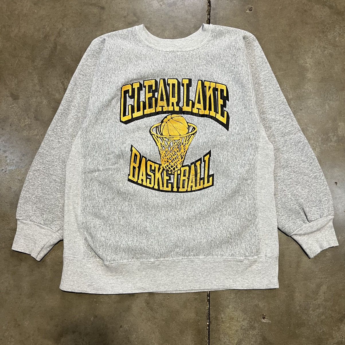 Hanes × Vintage Vintage 90s Heavyweight Basketball Crewneck Sweatshirt USA Size US XL / EU 56 / 4 - 3 Thumbnail