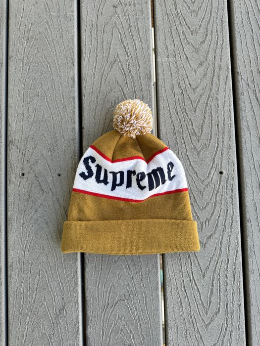 単品配送 supreme alpine beanie ボンボンニット帽 knit ビーニー