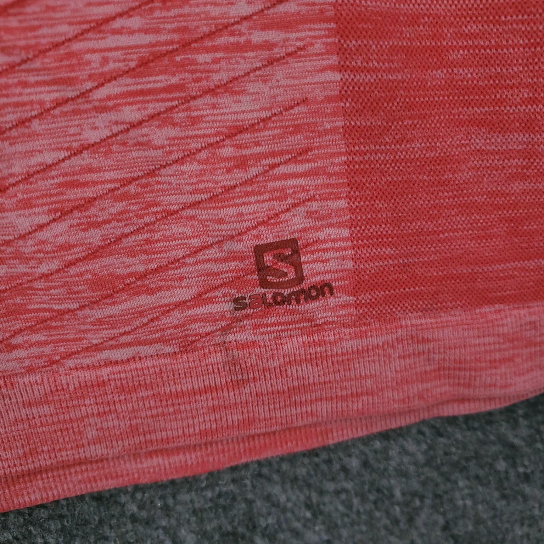 Salomon Salomon Womens L Red Long Sleeve Pullover Round Neck Breathable Lightweight Running Shirt Womens Size L / US 10 / IT 46 - 7 Thumbnail