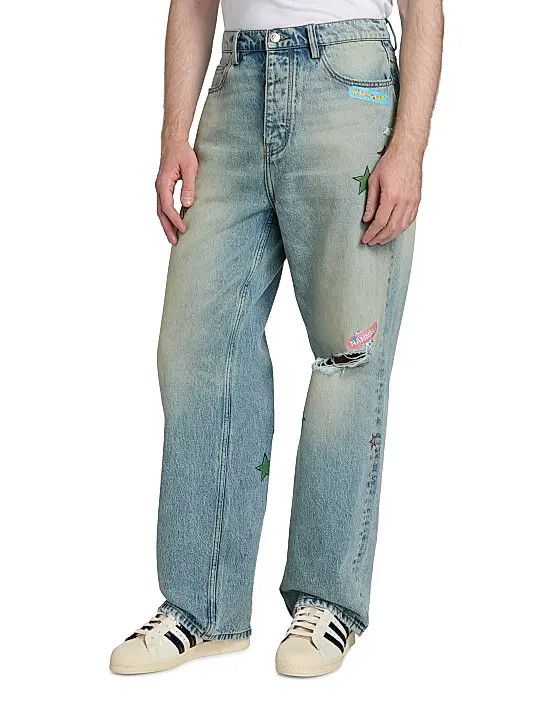 Nahmias os11x0326 Bandage Baggy Straight Jeans in Blue Size US 36 / EU 52 - 4 Thumbnail