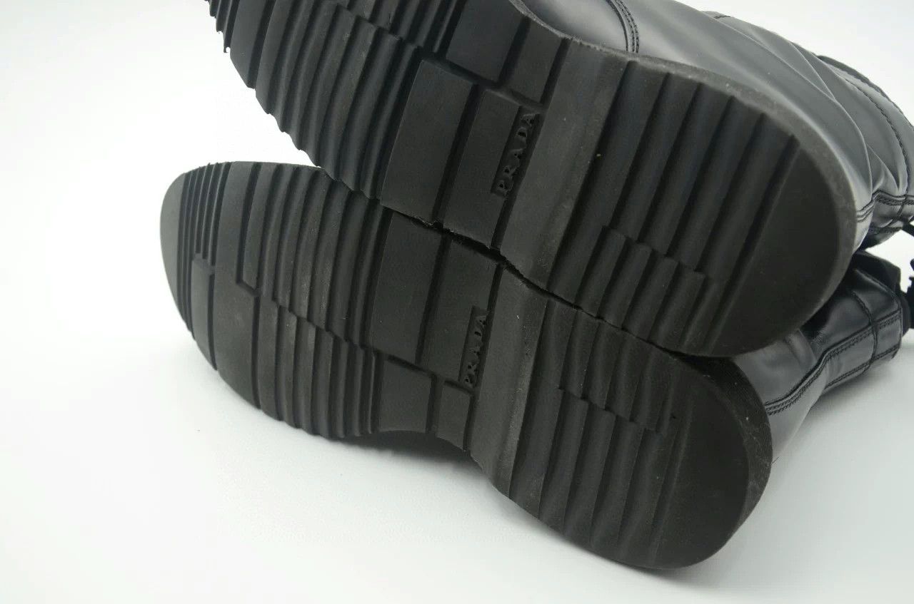 Prada Prada high-top double leather black men's 42 boots Size US 9 / EU 42 - 9 Thumbnail