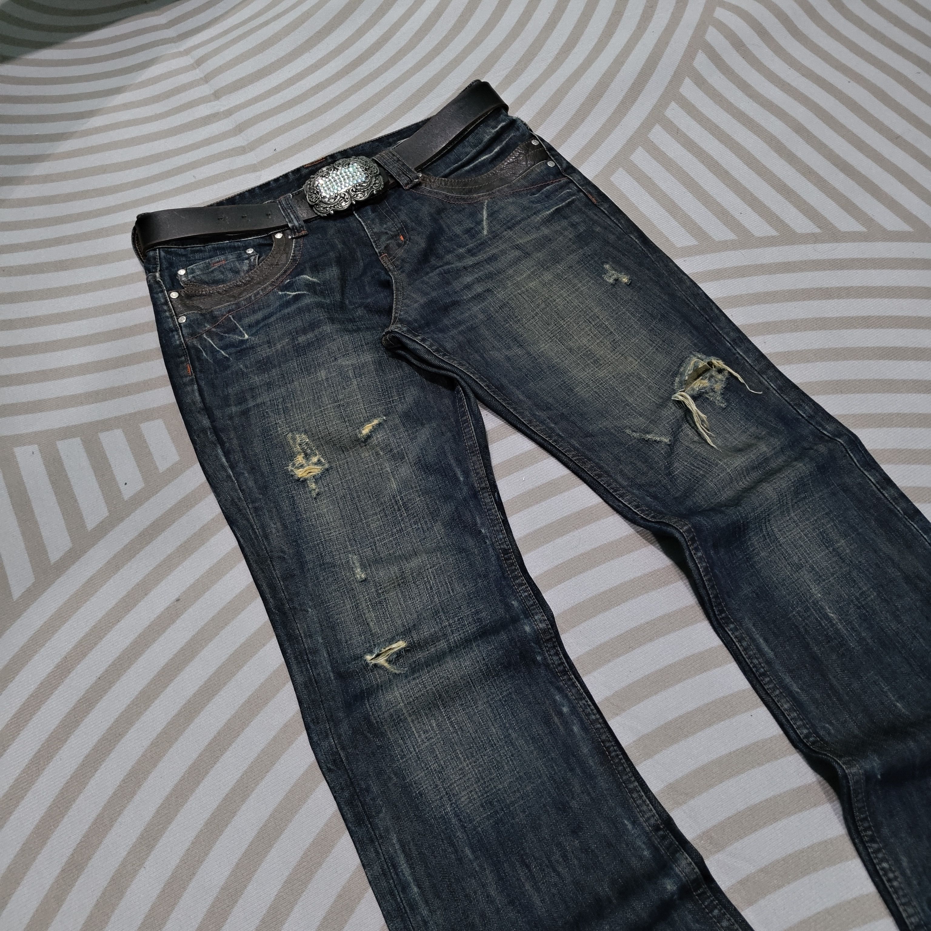 Art Comes First Japanese Brand Back Number Jeans Size US 32 / EU 48 - 4 Thumbnail