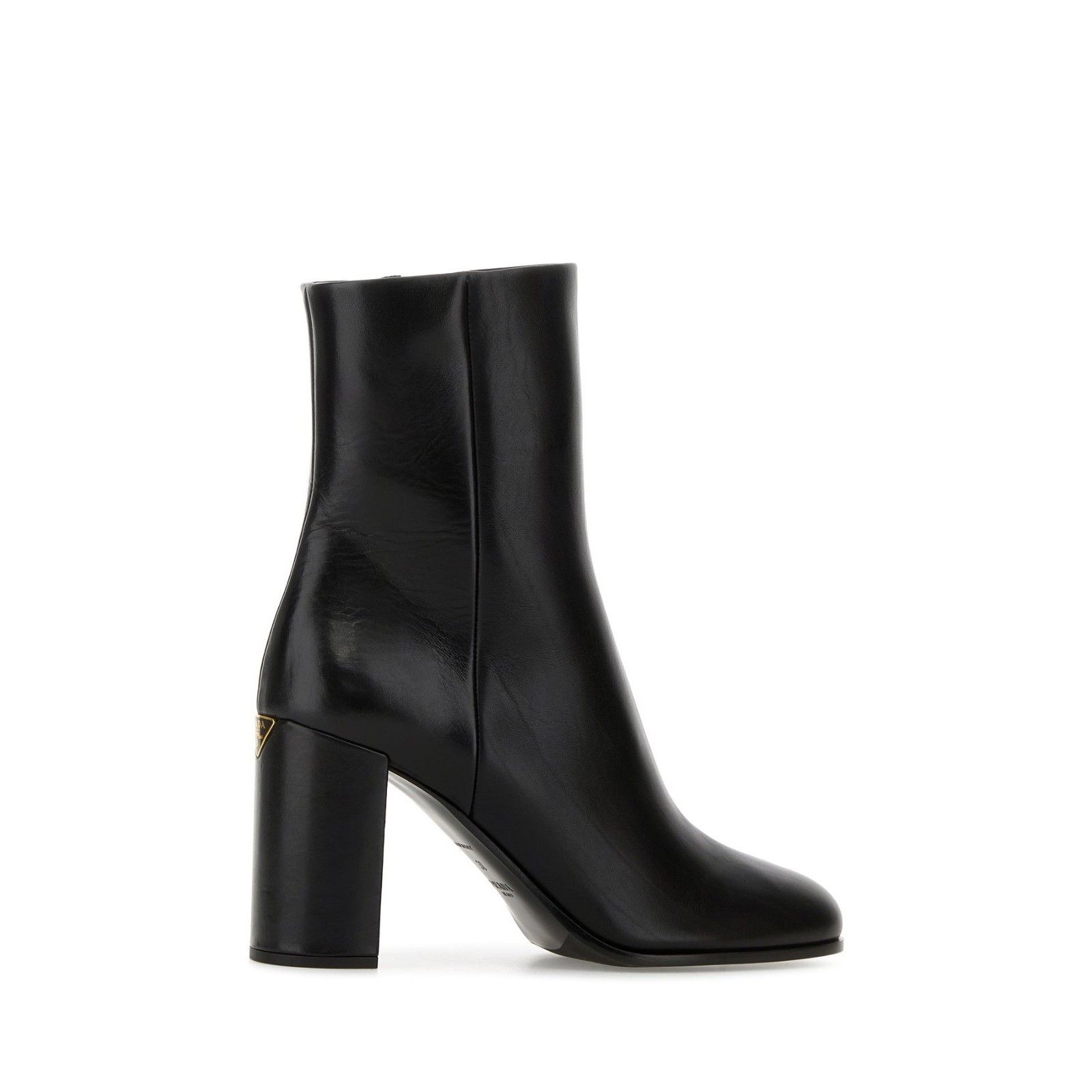 Prada PRADA Black Leather 80mm Heel Ankle Boots New And Authentic Size US 8 / IT 38 - 1 Thumbnail