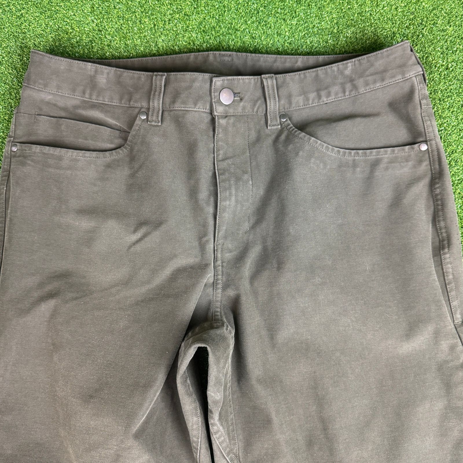 Lululemon Lululemon ABC Pants Mens 33 Olive Green Chino Work Casual Size US 33 - 4 Thumbnail